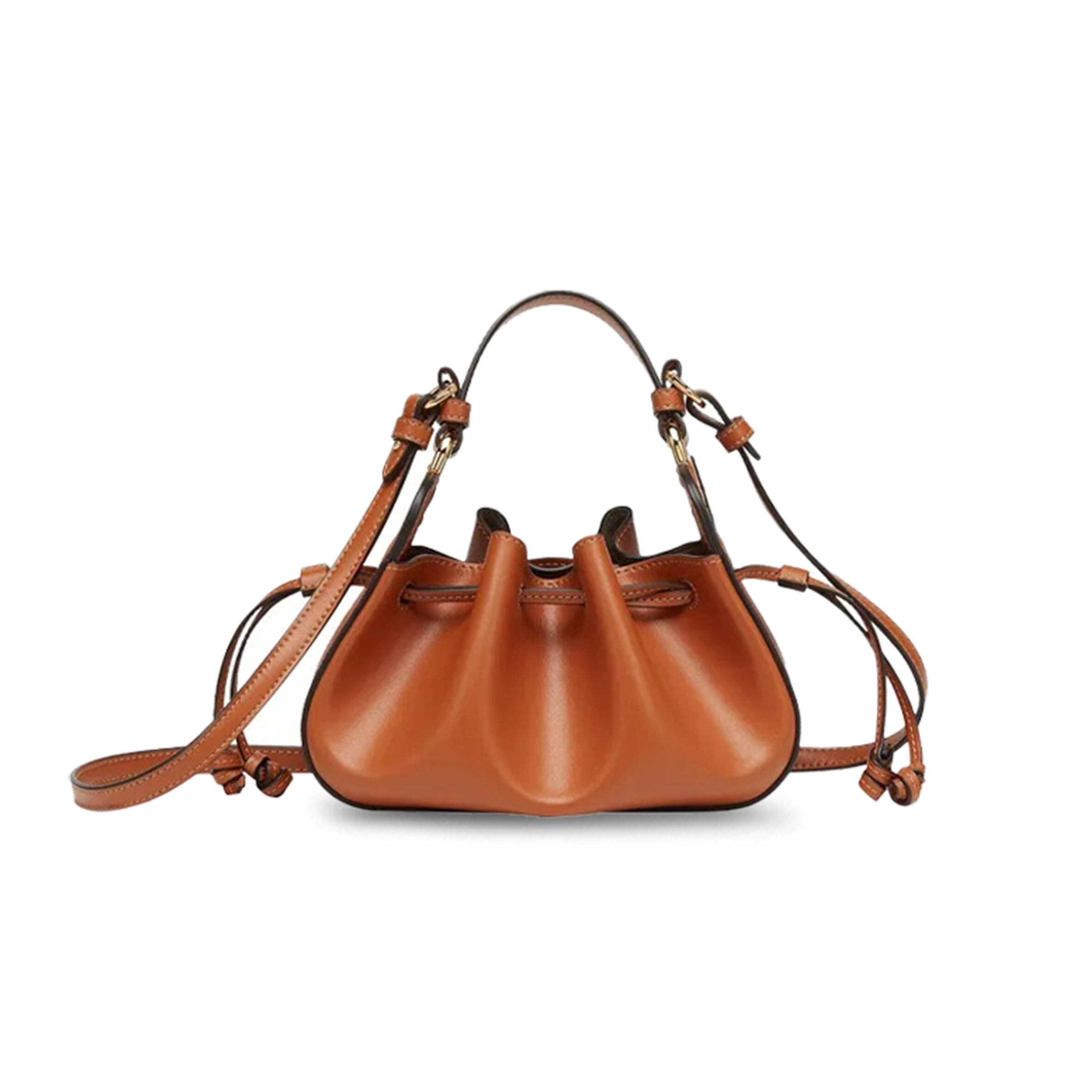 F**di POMODORINO MINI LEATHER HOBO BAG 8BS059AHWUF1C6J (24*14*9.5cm) Master Quality