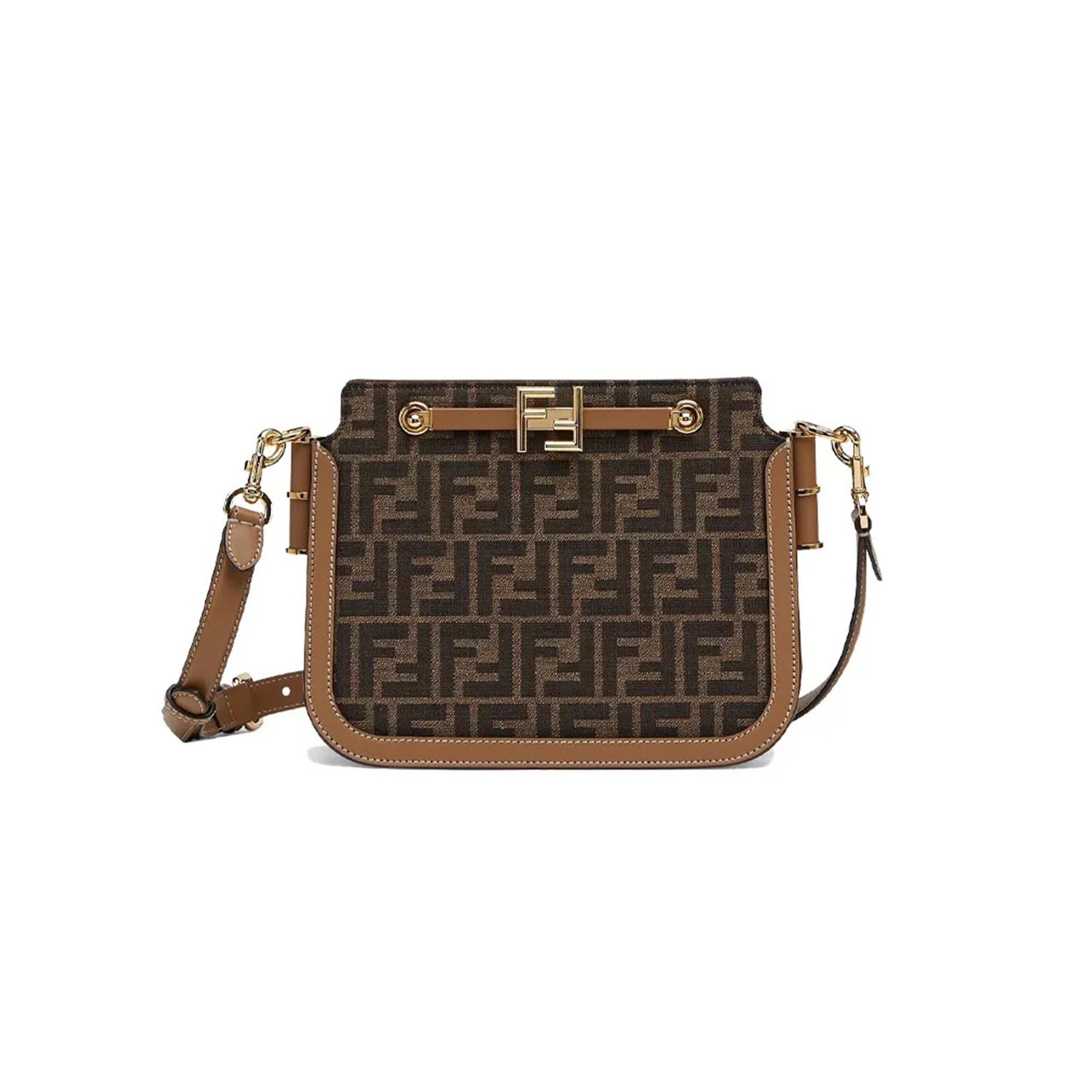 F**di TOUCH FABRIC BROWN 8BT349AGY6F1FSM (26.5*19*10cm) Master Quality