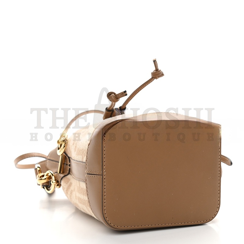 F**di WOOL VITELLO KING FF 1974 MINI MON TRESOR BUCKET BAG 8BS010AHJFF1F24 (17*12*10cm) Master Quality