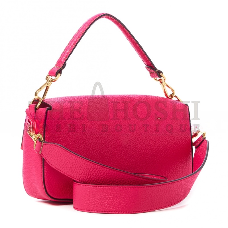 F**di CUOIO ROMANO SELLERIA BAGUETTE FUXIA (32*18*6cm) Master Quality