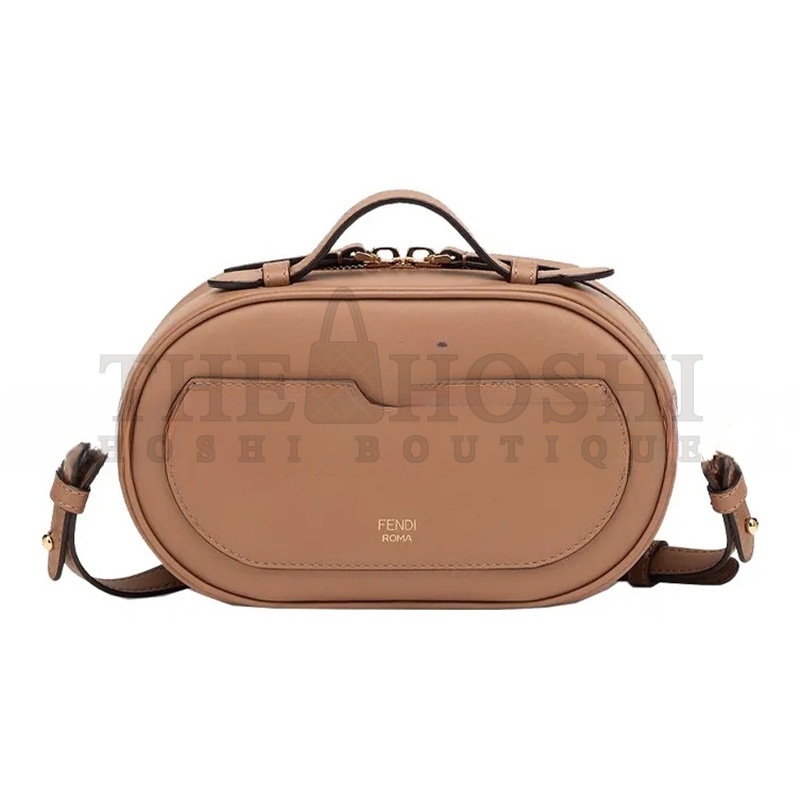 F**di CAPPUCCINO LEATHER AND SUEDE CROSSBODY BAG 8BS058AHSBF1FVX (21*13*8cm) Master Quality