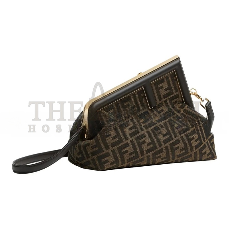 F**di ZUCCA FIRST SMALL CLUTCH BROWN SHOULDER BAG 8BP137AOQBF1GL7 (32.5*23.5*15cm) Master Quality
