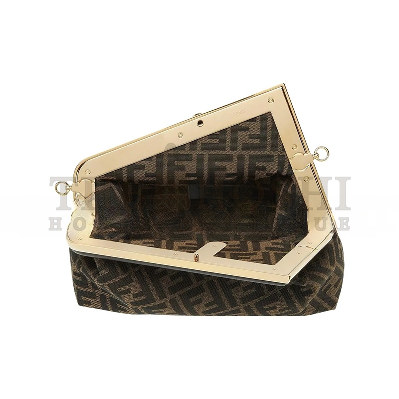 F**di ZUCCA FIRST SMALL CLUTCH BROWN SHOULDER BAG 8BP137AOQBF1GL7 (32.5*23.5*15cm) Master Quality