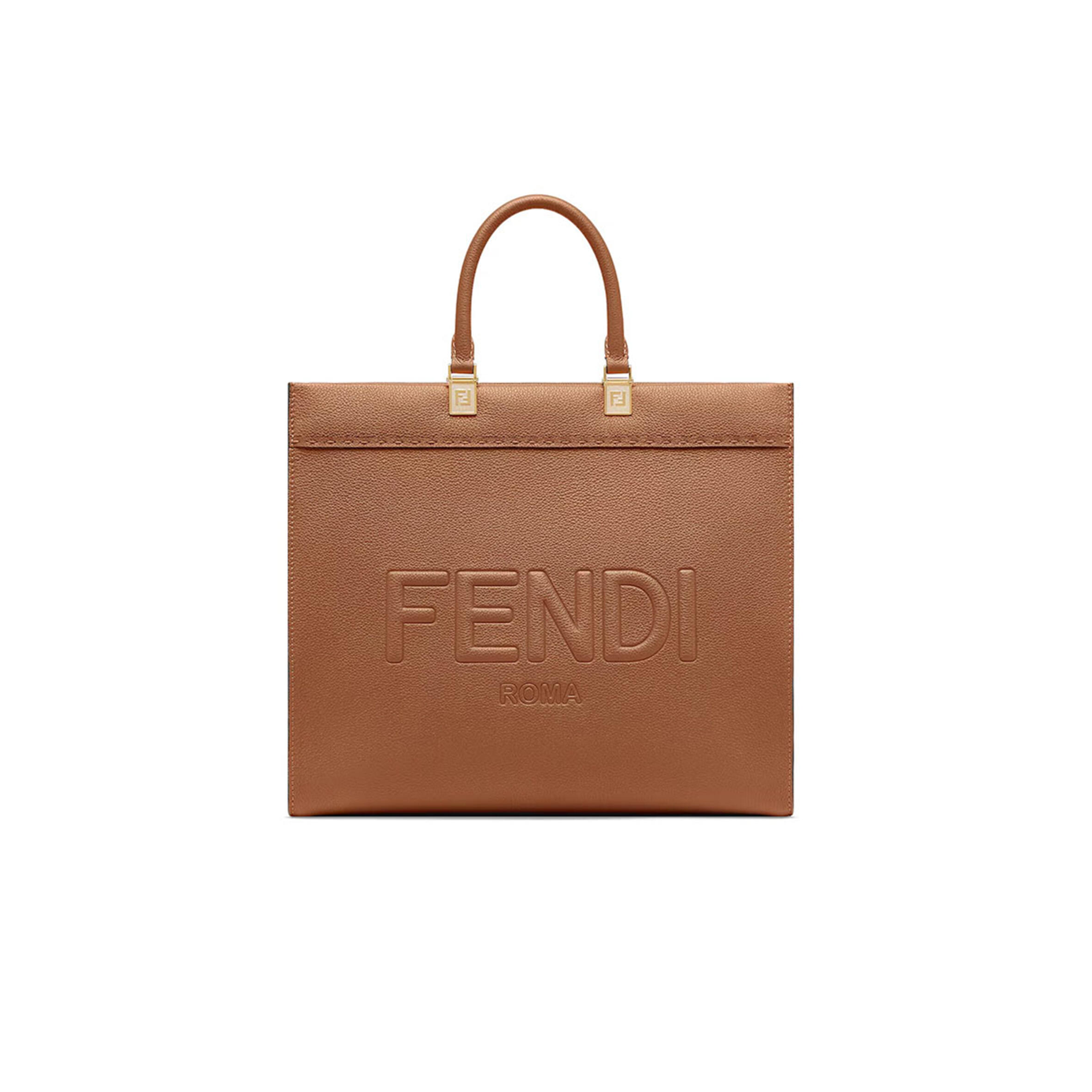 F**di SUNSHINE MEDIUM LEATHER BROWN 8BH386AQF5F1NX9 (35*31*17cm) Master Quality