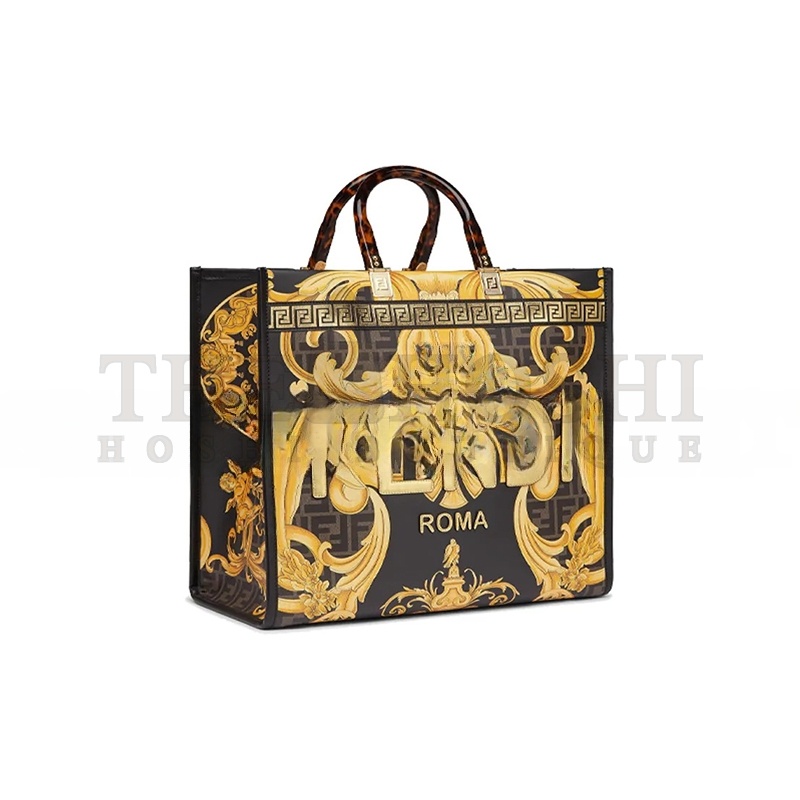F**di VERSACE X F**di FENDACE SUNSHINE SHOPPER TOTE 8BH386AJTYF15HM (35*31*17m) Master Quality