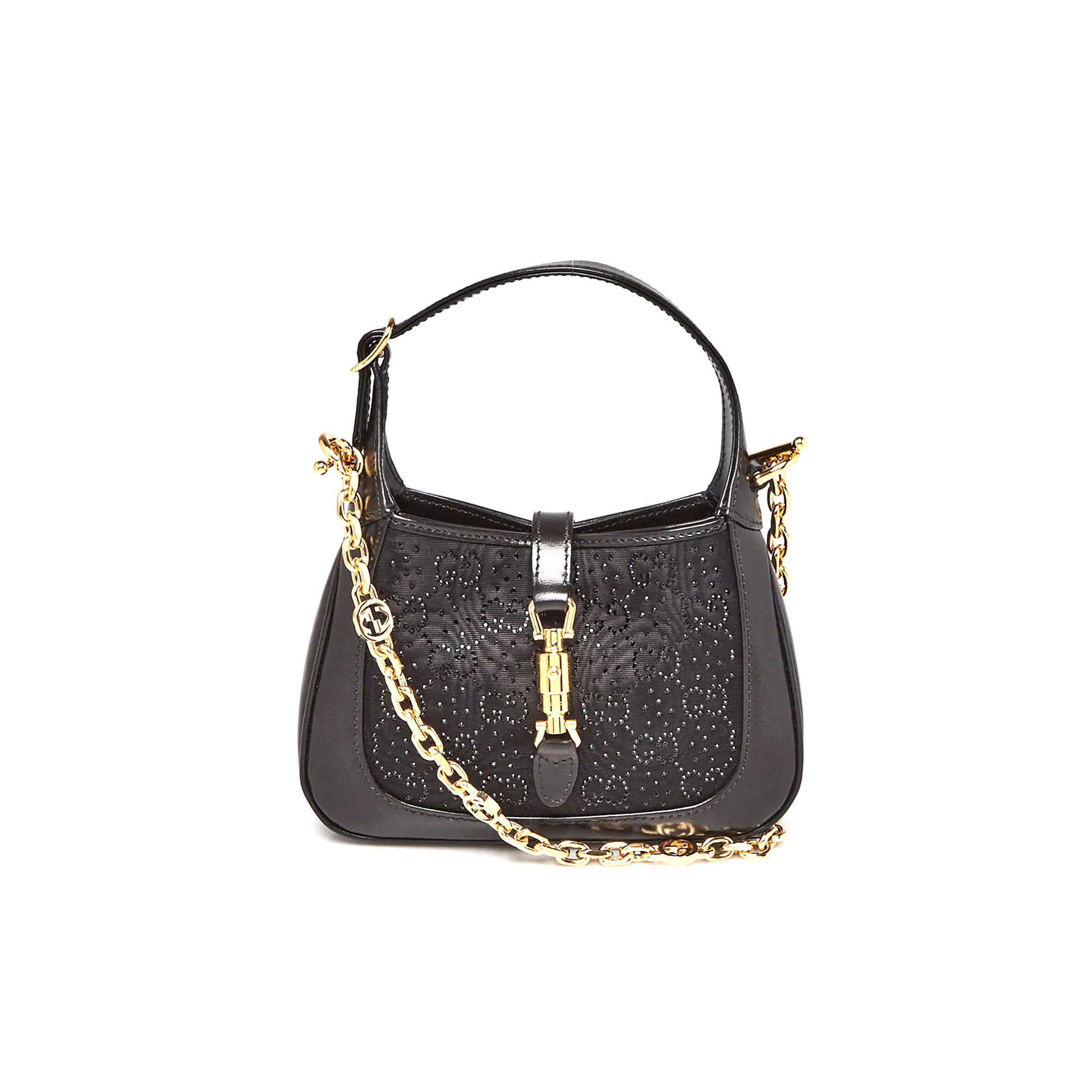 Gvc*1 SATIN CRYSTAL GG JACKIE 1961 MINI BAG ‎675799 (19*13*3cm) Master Quality