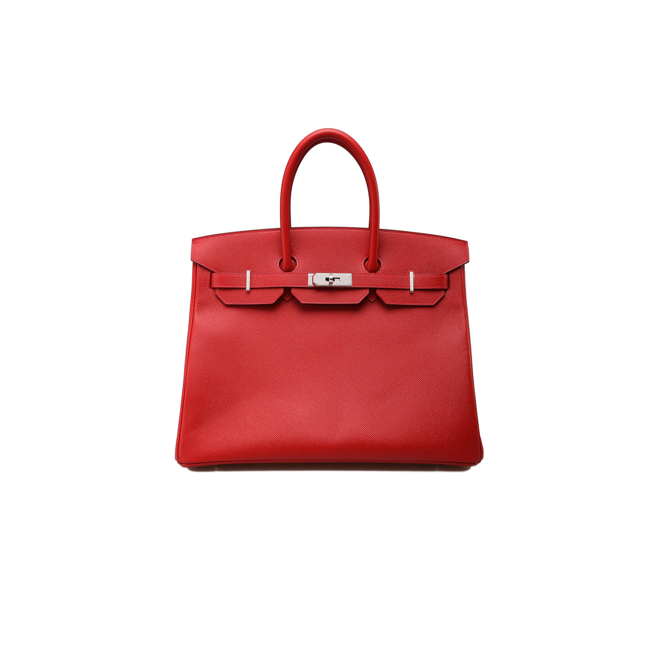 H**me5 BIRKIN 35 SWIFT LEATHER RED SILVER BUCKLE H049362CC02 (35*25*18cm) Master Quality
