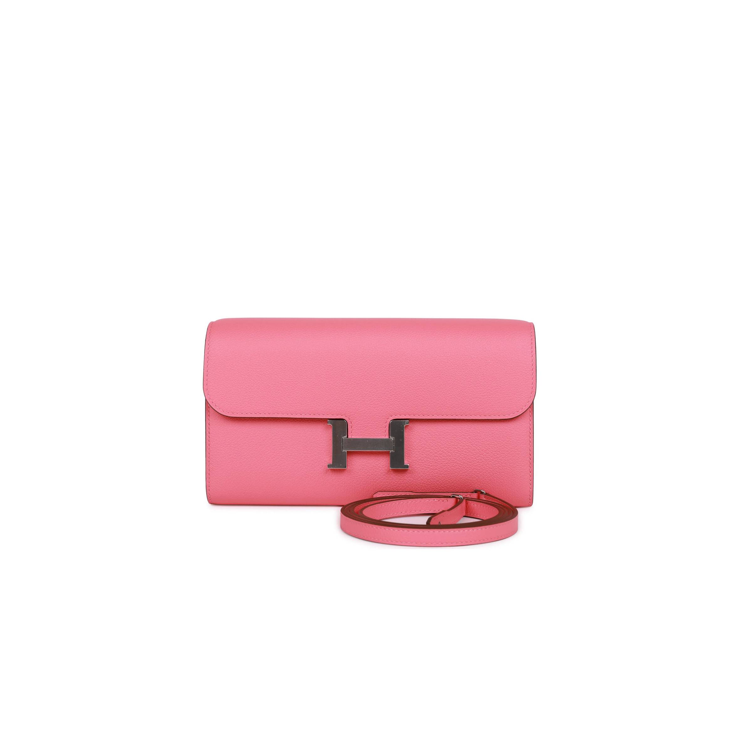 H**me5 CONSTANCE WALLET TO GO ROSE AZALEE EVERCOLOR PALLADIUM HARDWARE  (20*11*4cm) Master Quality