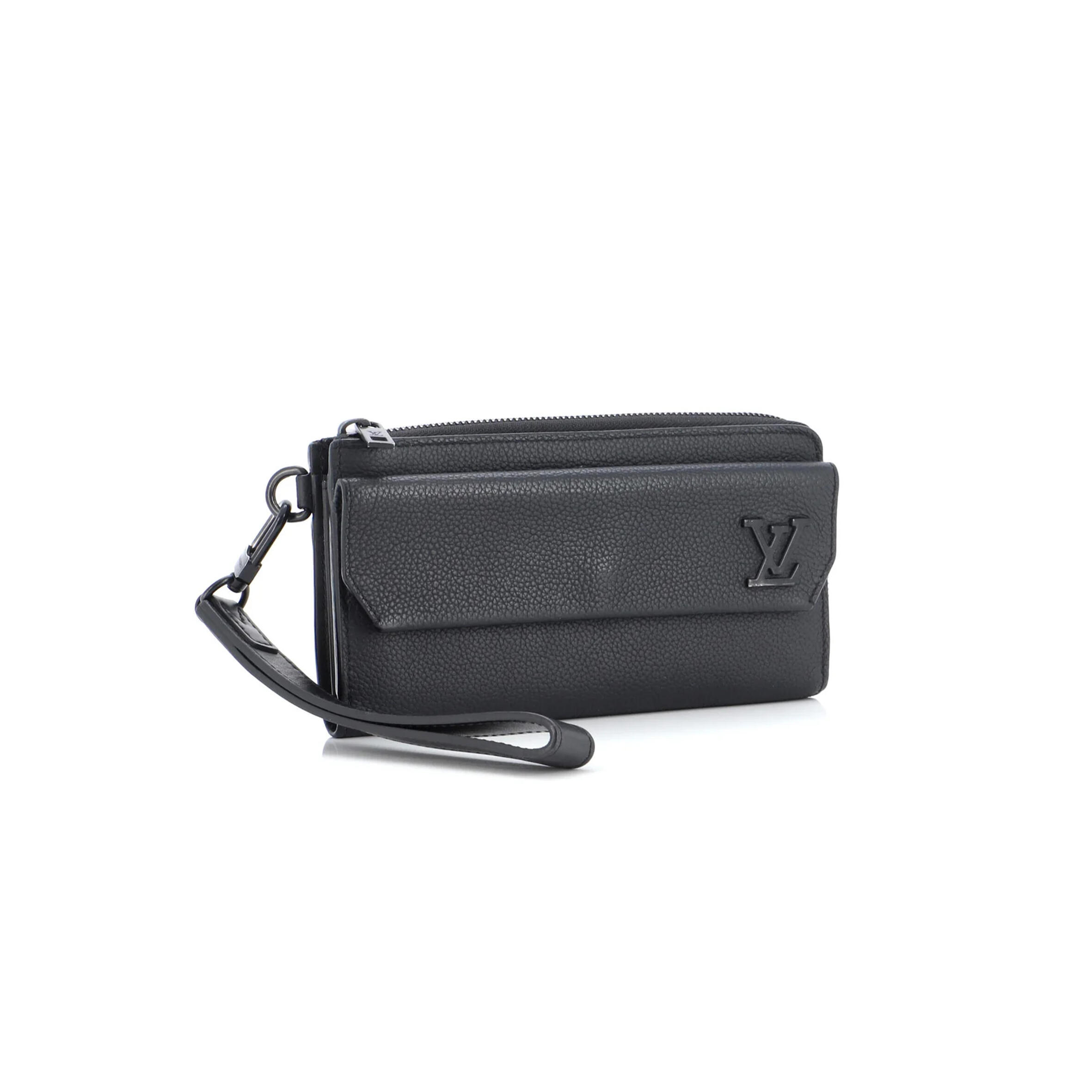 L0vis Vvtt0n AEROGRAM LONG WALLET BLACK M69831 (20*11*2.5cm) Master Quality