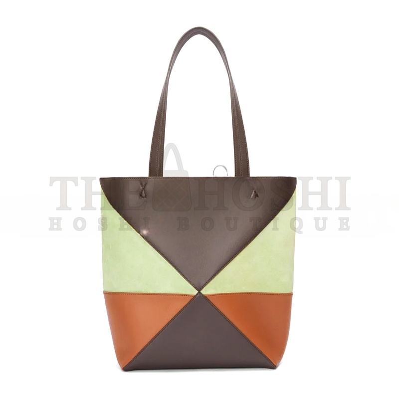 L0ew* MEDIUM PUZZLE FOLD TOTE IN CALFSKIN AND SUEDE A779G50X73 (25.5*31.5*14.5cm) Master Quality