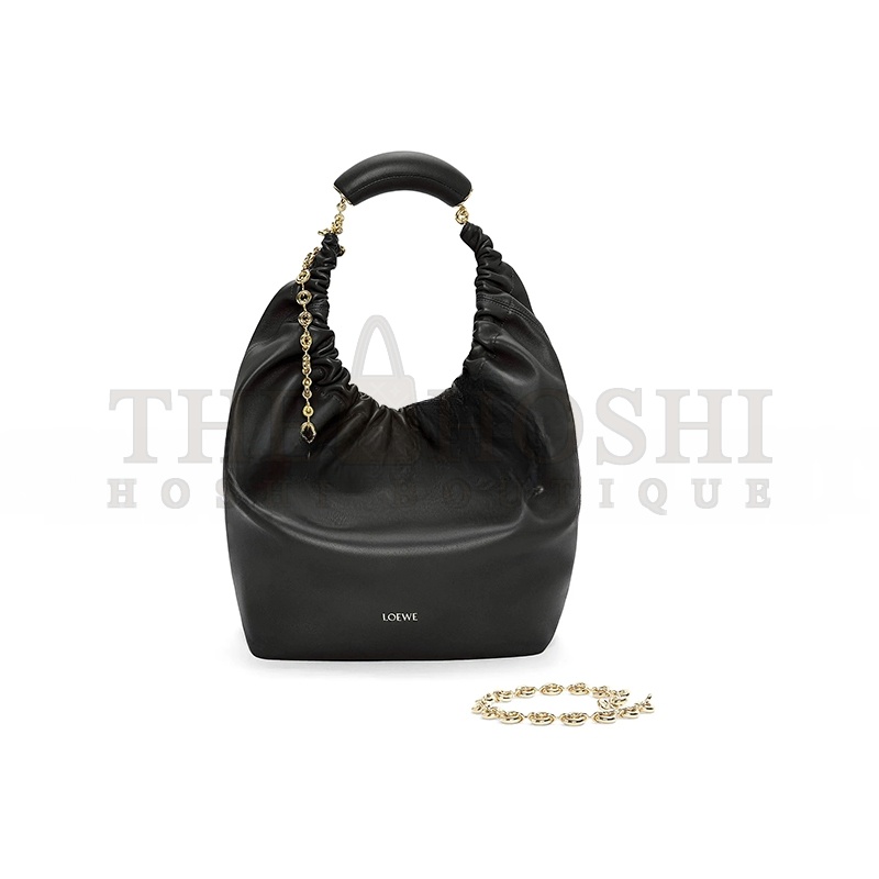 L0ew* MEDIUM SOFT NAPPA SHEEP LEATHER SQUEEZE BAG A914Q37X01-1100 (34*33*13.5cm) Master Quality