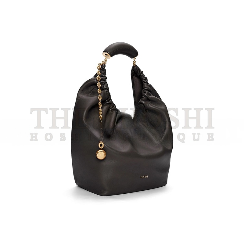 L0ew* MEDIUM SOFT NAPPA SHEEP LEATHER SQUEEZE BAG A914Q37X01-1100 (34*33*13.5cm) Master Quality
