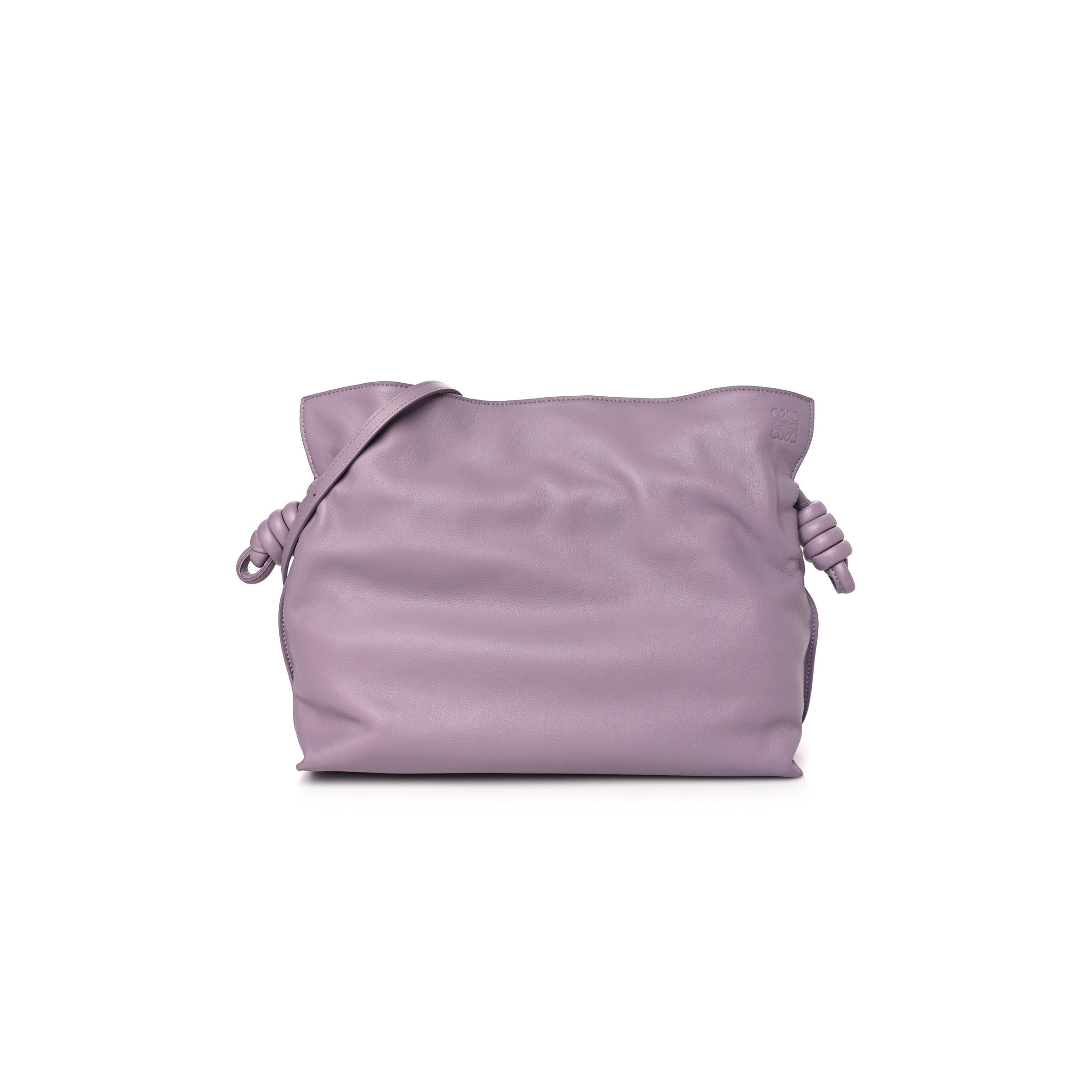 L0ew* NAPPA FLAMENCO KNOT CLUTCH PALE AUBERGINE GLAZE (22*18*7cm) Master Quality