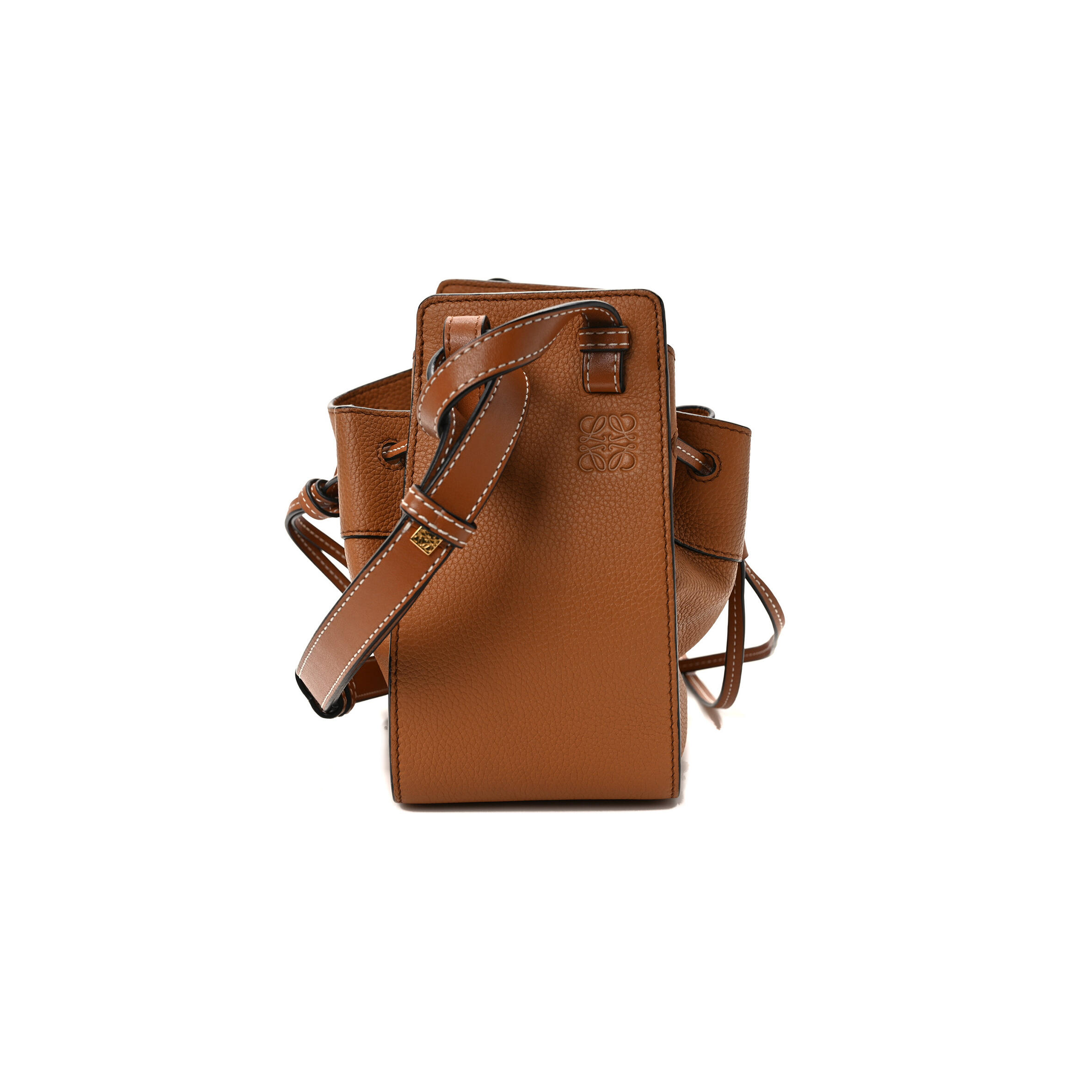 L0ew* CALFSKIN MINI HAMMOCK SHOULDER BAG TAN (20*16*10cm) Master Quality