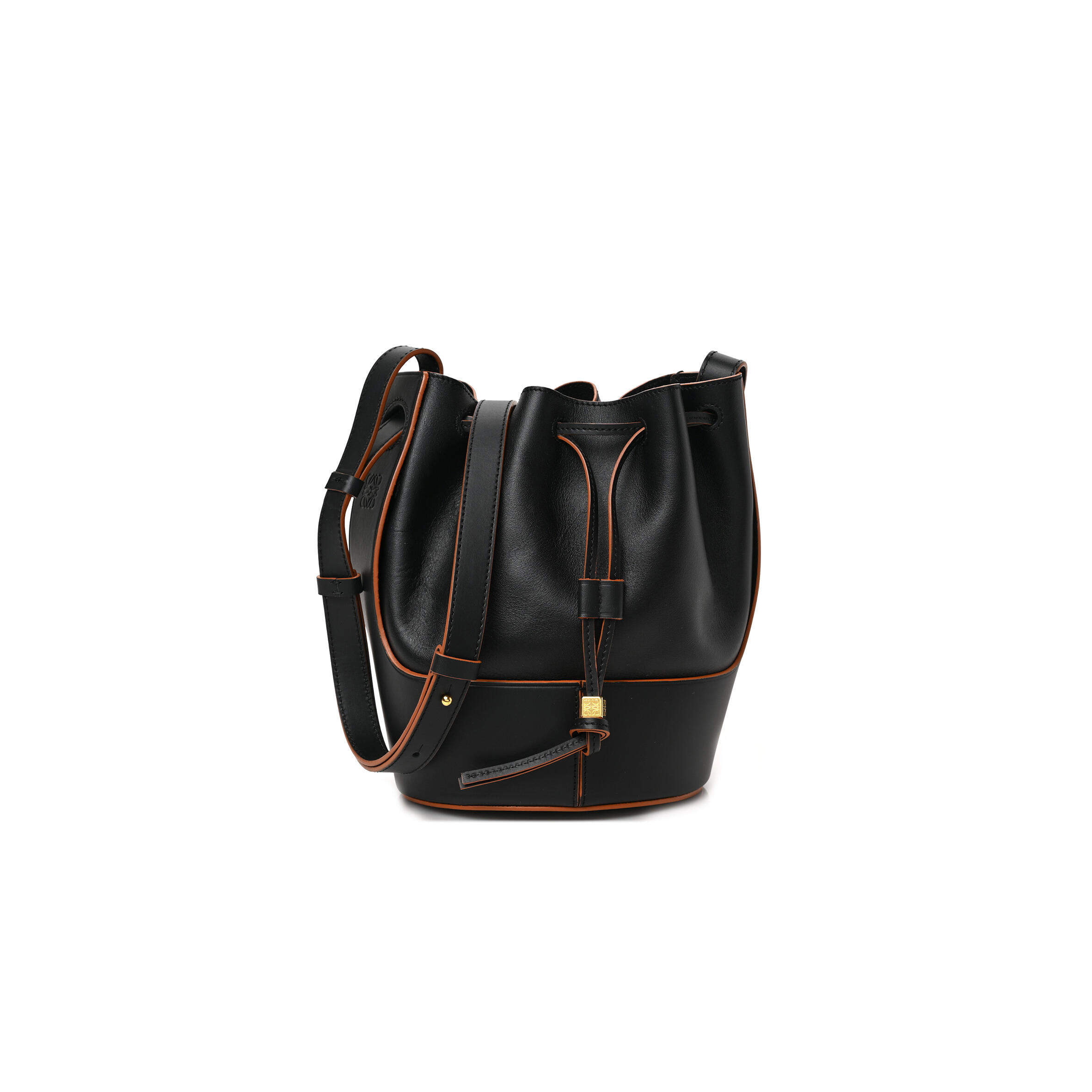 L0ew* NAPPA CALFSKIN SMALL BALLOON BAG BLACK (25*18*13cm) Master Quality
