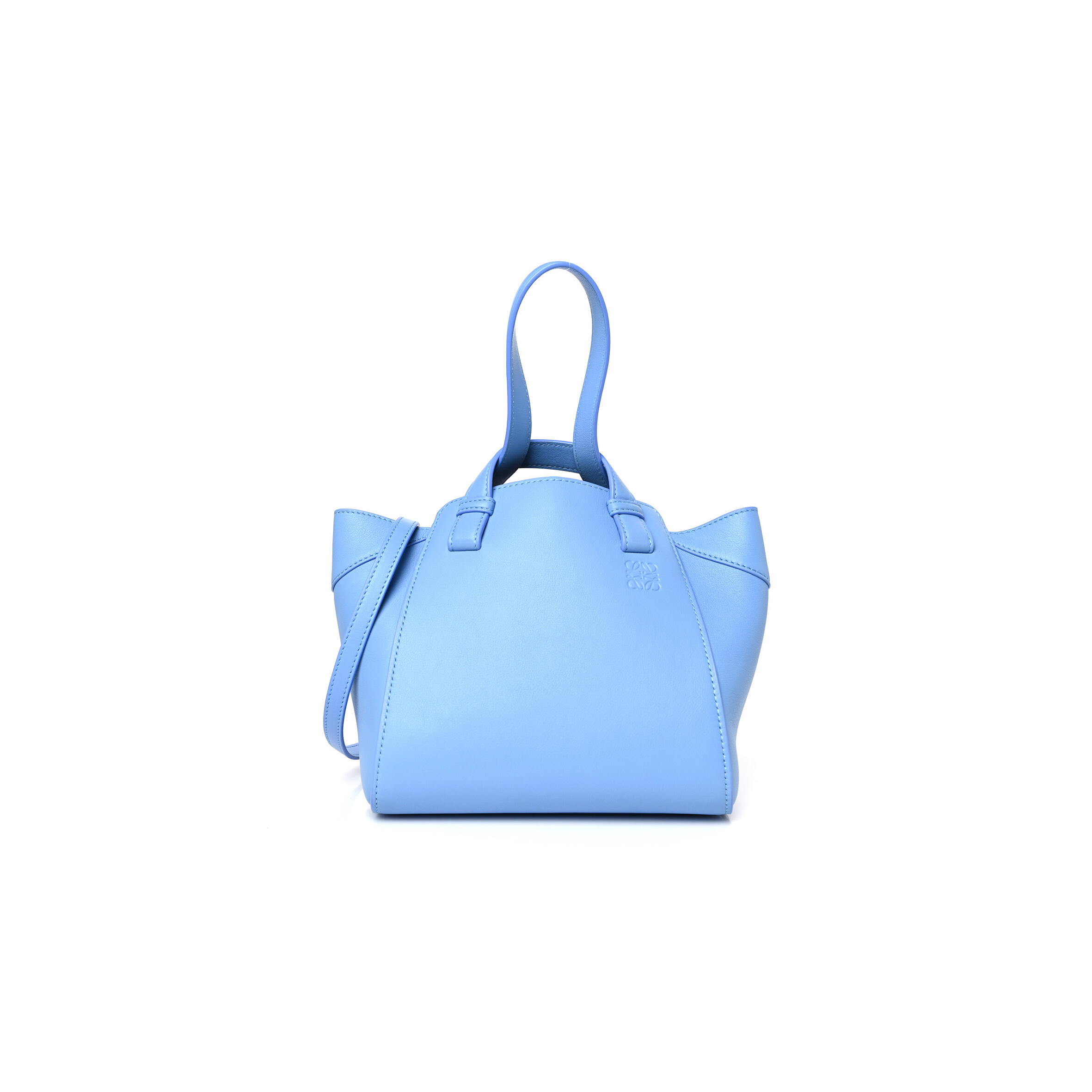 L0ew* CALFSKIN SMALL HAMMOCK NUGGET SHOULDER BAG CELESTINE BLUE (23*20*18cm) Master Quality
