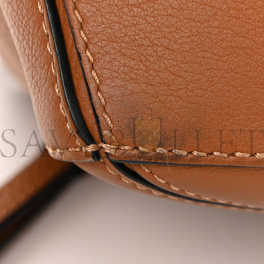 L0ew* CALFSKIN SMALL PUZZLE BAG TAN (24*16.5*10.5cm) Master Quality