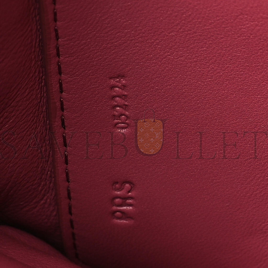 L0ew* LAMBSKIN GOYA PUFFER BAG PLUMROSE (23*18*10cm) Master Quality