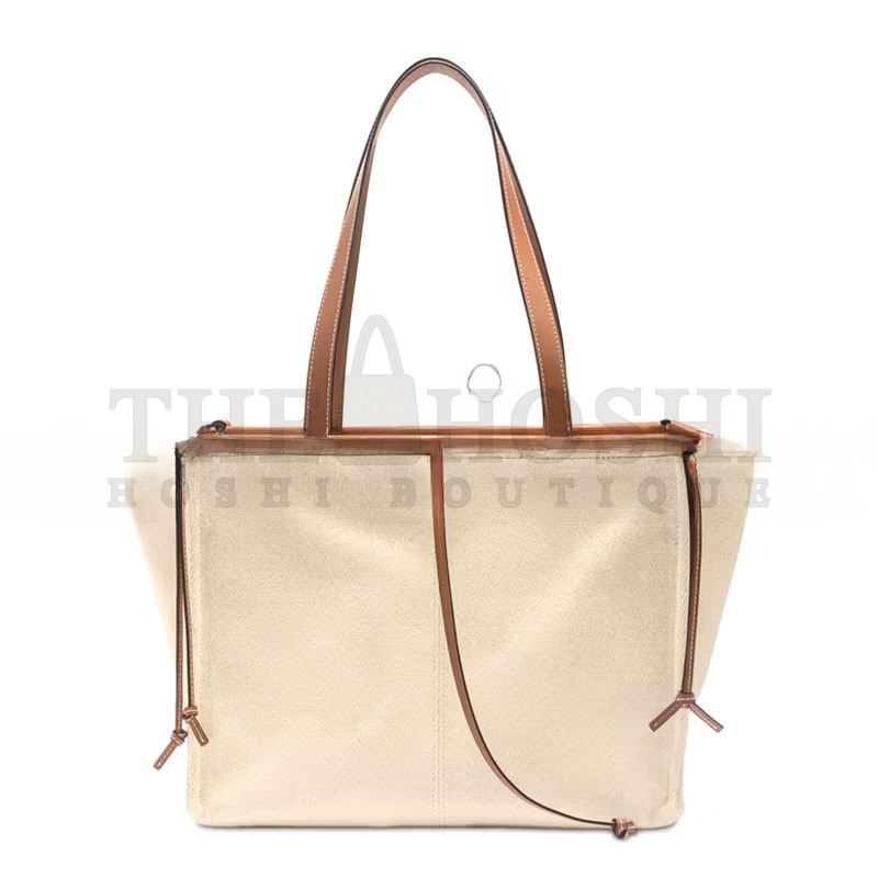 L0ew* CUSHION TOTE BAG IN CANVAS CALFSKIN 061920 (35*27*19cm) Master Quality