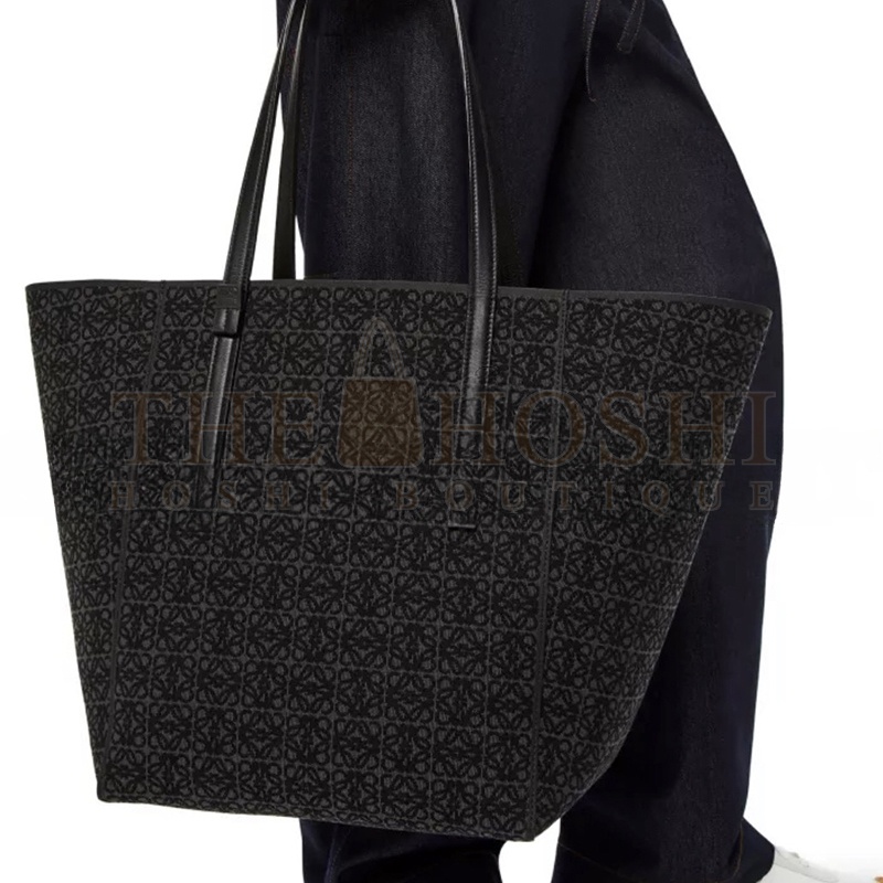 L0ew* T TOTE BAG IN ANAGRAM JACQUARD AND CALFSKIN B657Z73X03-1268 (54.5*35*17cm) Master Quality