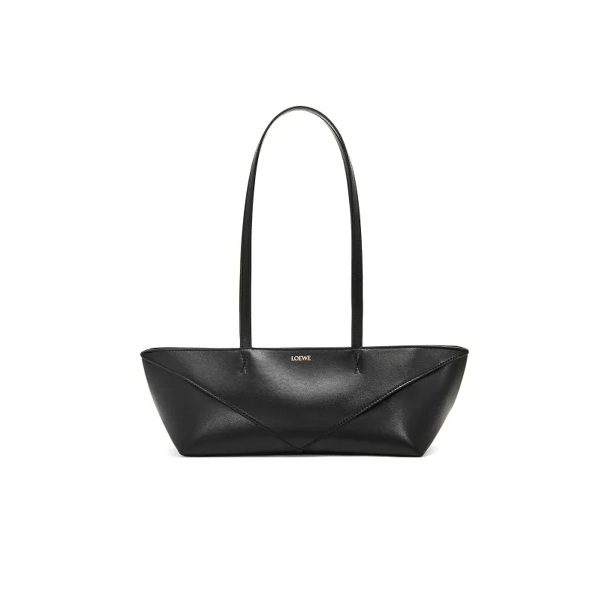 L0ew* CROPPED PUZZLE FOLD IN SHINY CALFSKIN A779PTEX01-1100 (39*12*12cm) Master Quality