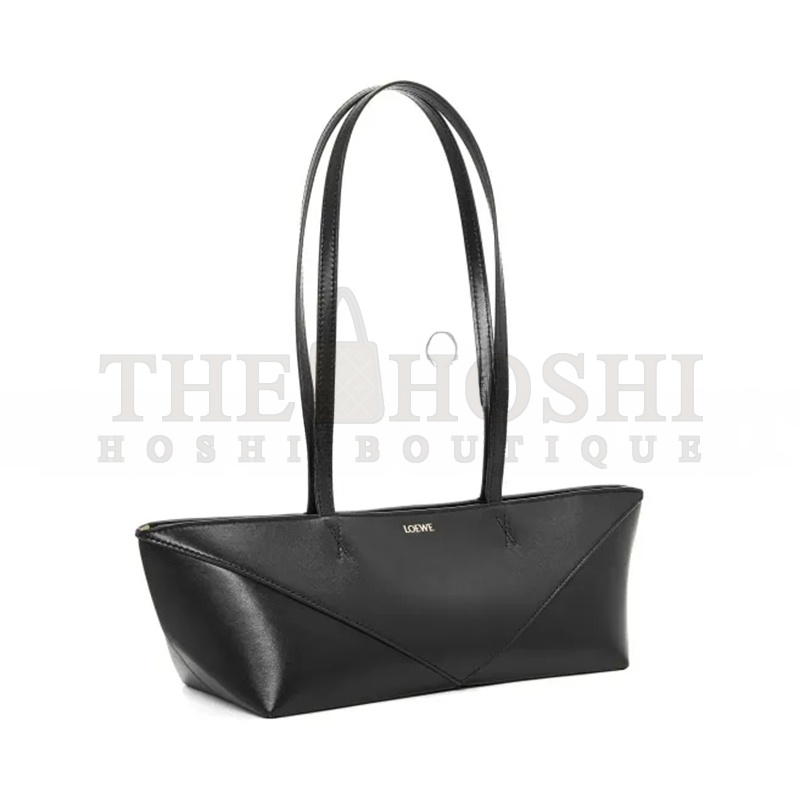 L0ew* CROPPED PUZZLE FOLD IN SHINY CALFSKIN A779PTEX01-1100 (39*12*12cm) Master Quality