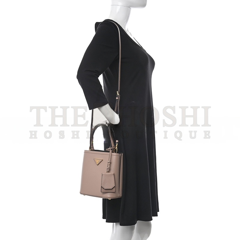 Pra*a SAFFIANO CUIR CALFSKIN SMALL PANIER BUCKET BAG CIPRIA 1BA217 (18*17*10.5cm) Master Quality