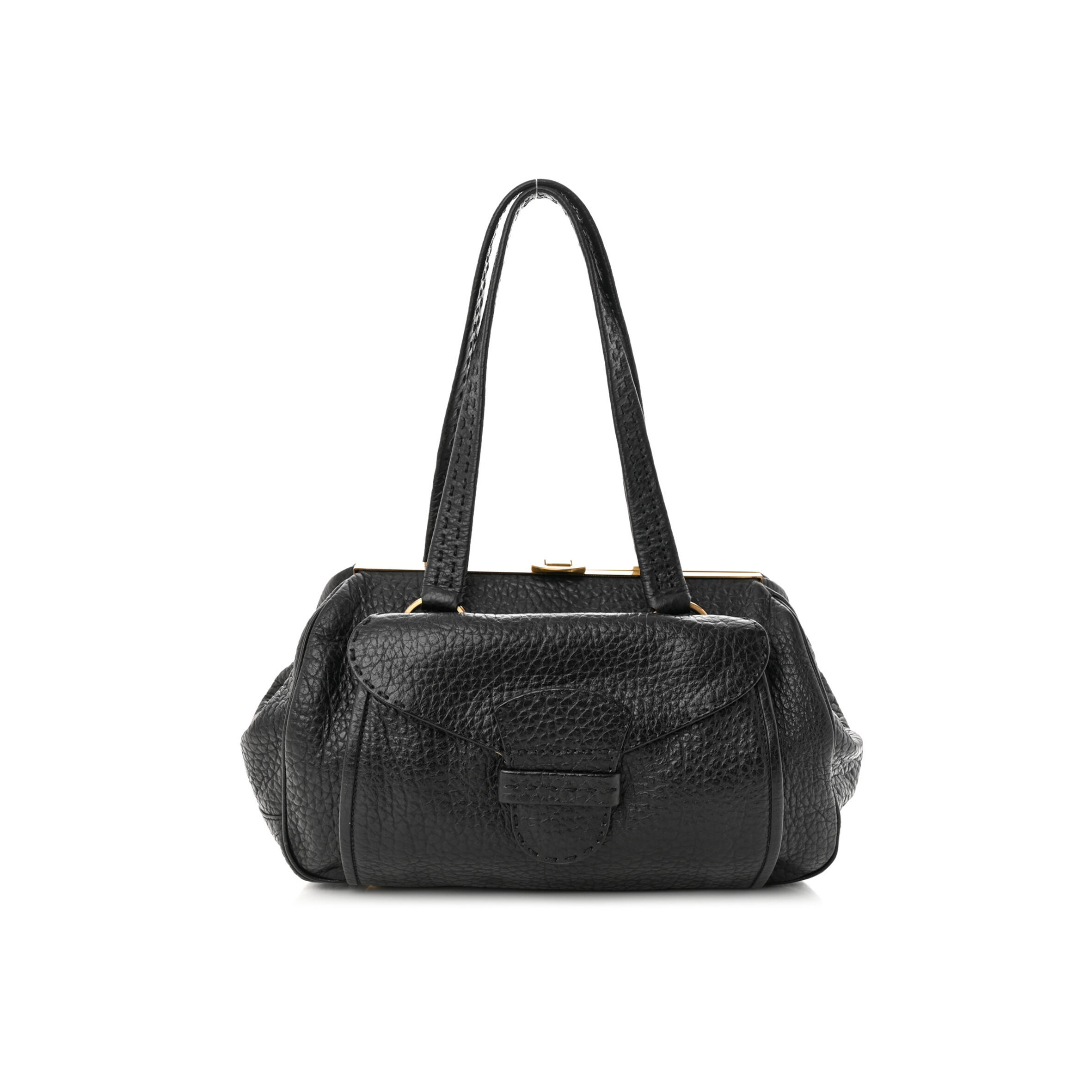 Pra*a CERVO BERLINO SATCHEL BLACK (31*20*15cm) Master Quality