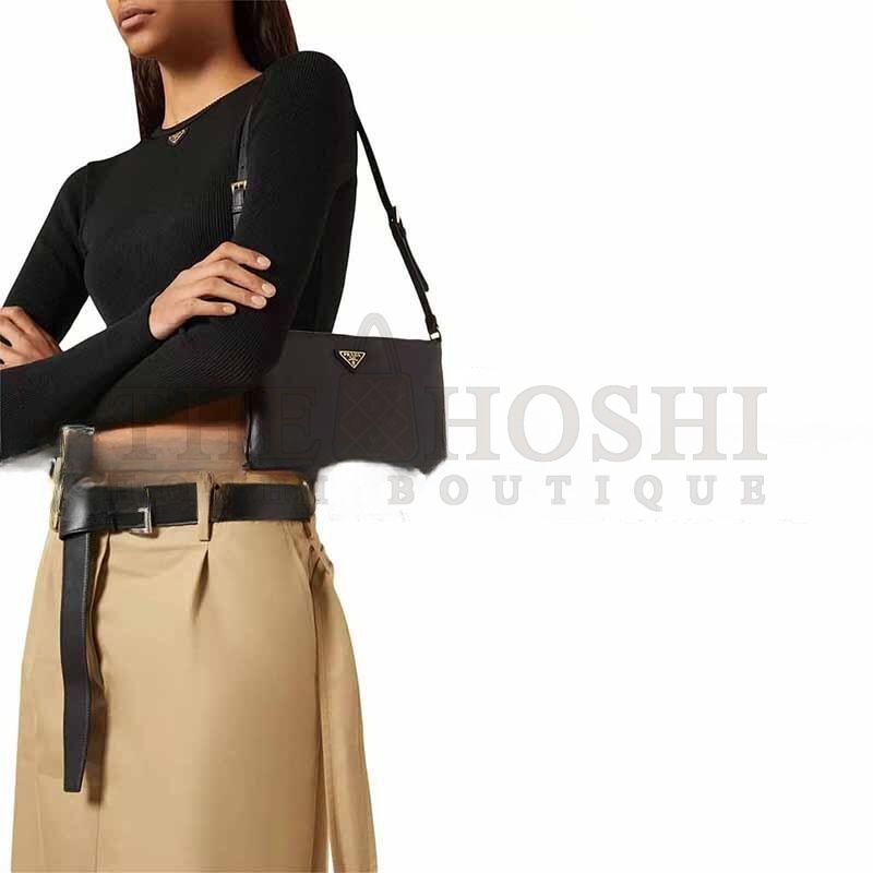 Pra*a SMALL ENVELOPE SHOULDER BAG IN GRAINED LEATHER 1NE545 (24*14cm) Master Quality
