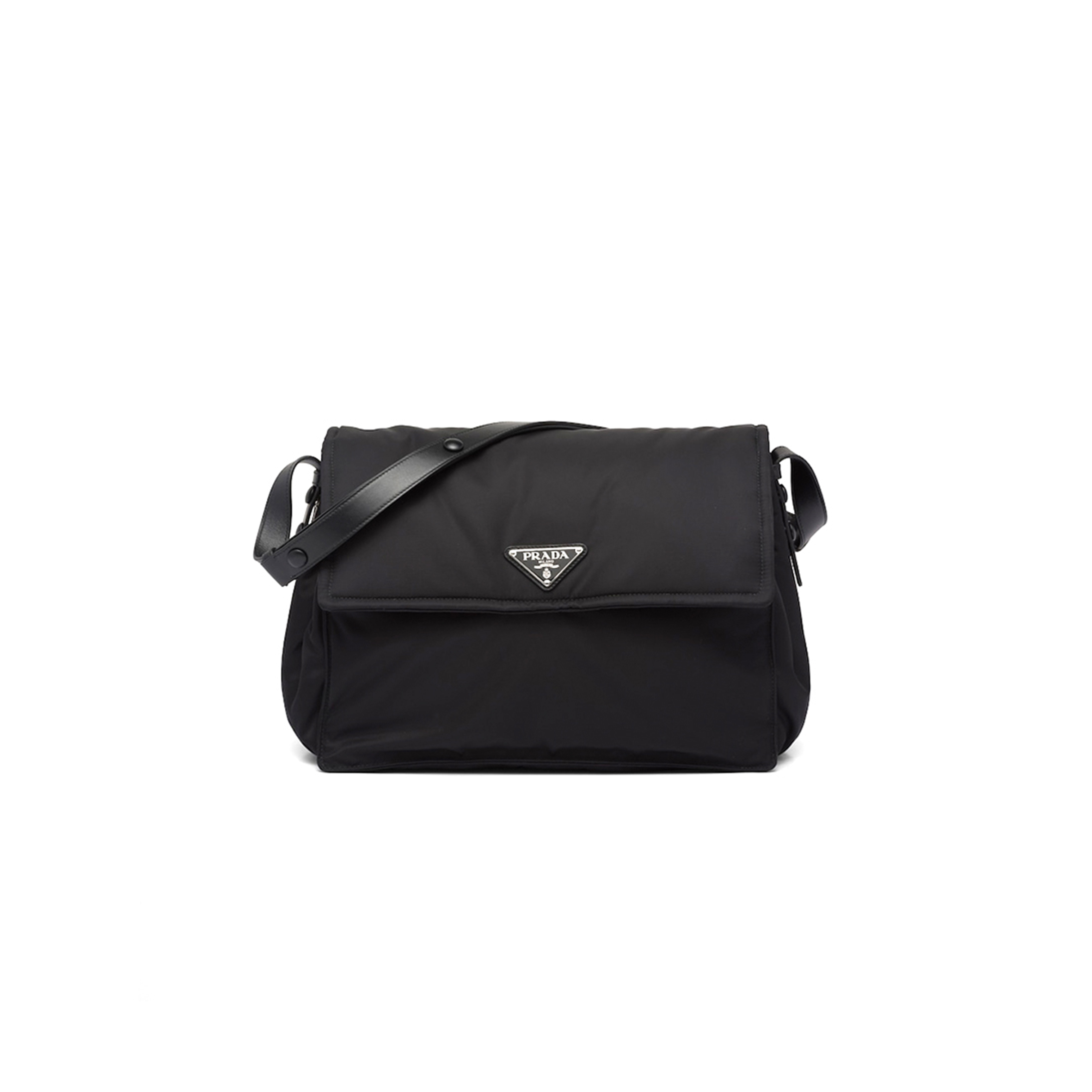 Pra*a LARGE STUFFED RE-NYLON SHOULDER BAG 1BD256 (36*28*14cm) Master Quality