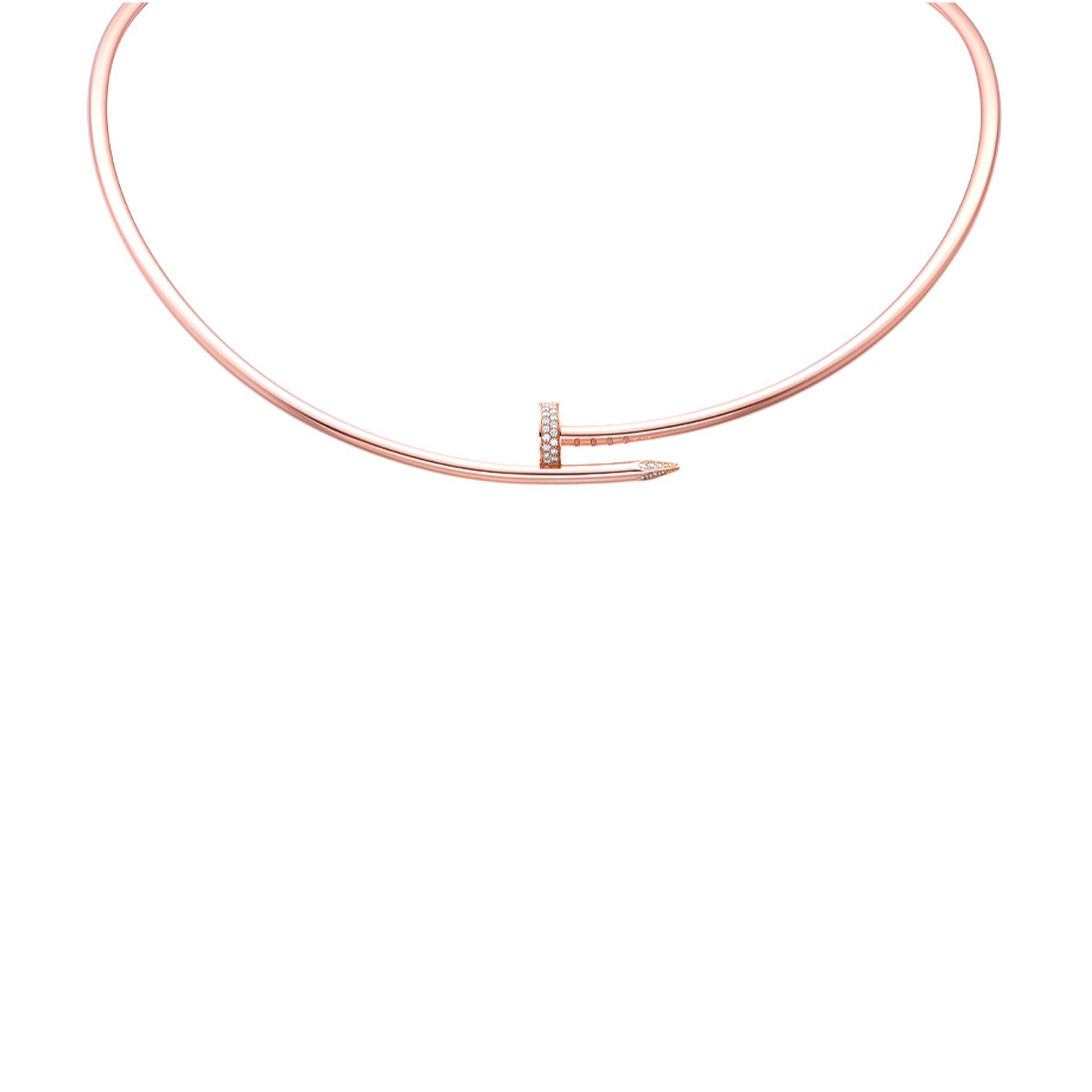 Ca*t1er COLLIER TORQUE JUSTE UN CLOU, MODELLO PICCOLO, DIAMANTI REF.N7424419 Master Quality