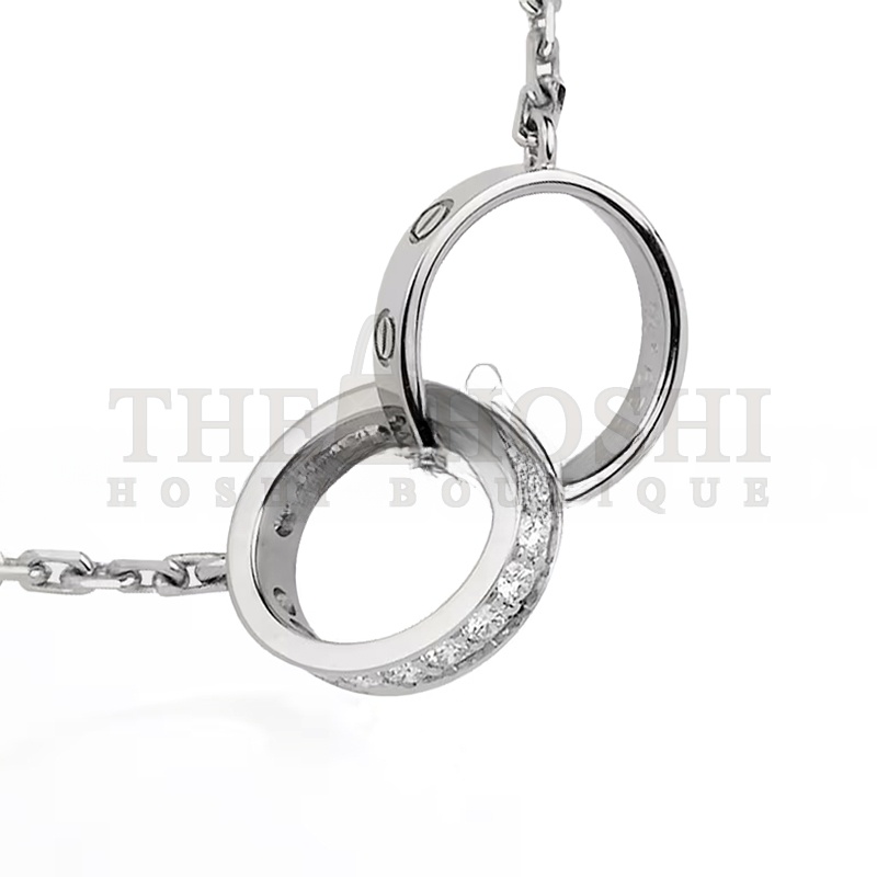 Ca*t1er LOVE NECKLACE, SEMI-PAVED B7013700 Master Quality