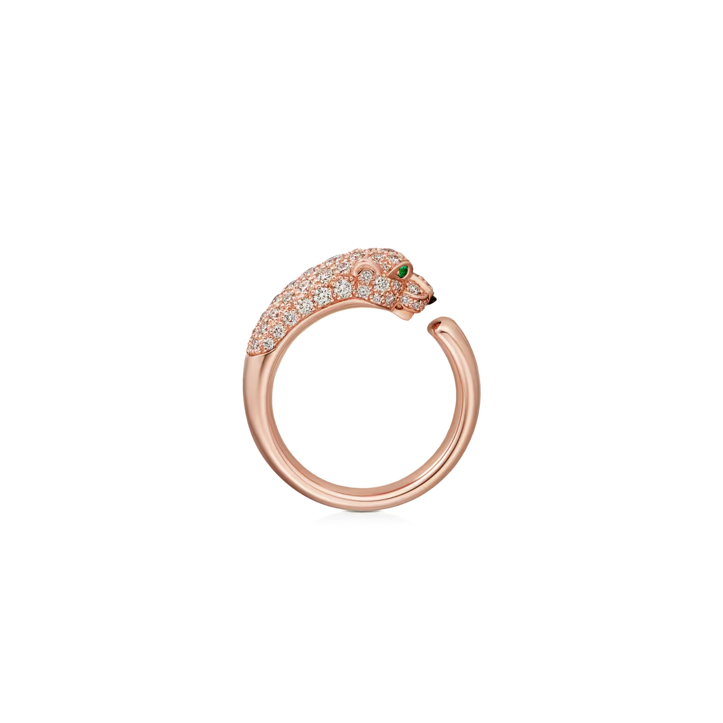 Ca*t1er PANTHÈRE DE Ca*t1er RING, SMALL MODEL, SEMI-PAVED N4765700 Master Quality