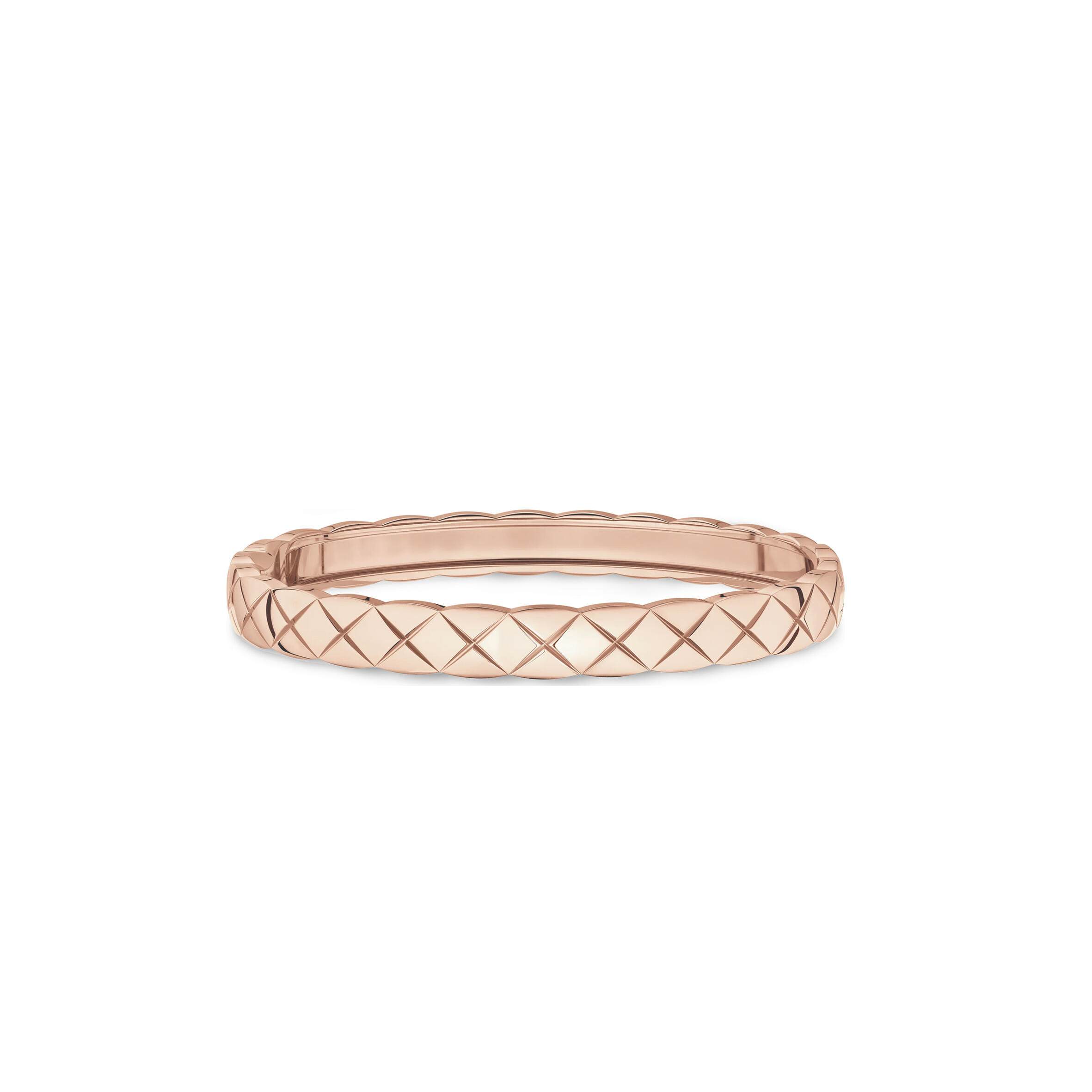 Ch**el COCO CRUSH BRACELETQUILTED MOTIF, 18K ROSE GOLD Ref. J13183 Master Quality
