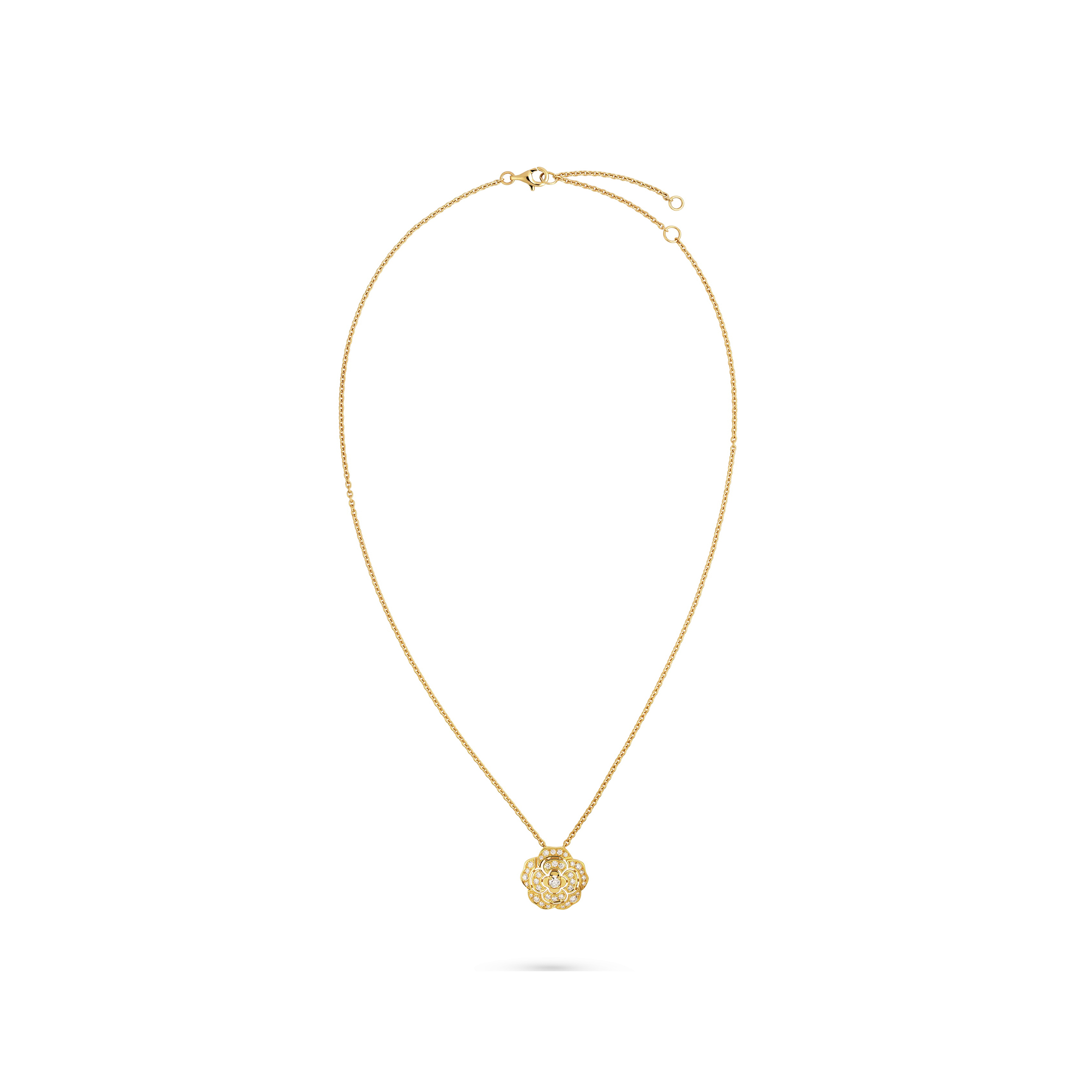 Ch**el BOUTON DE CAMÉLIA NECKLACE Ref. J12037 Master Quality