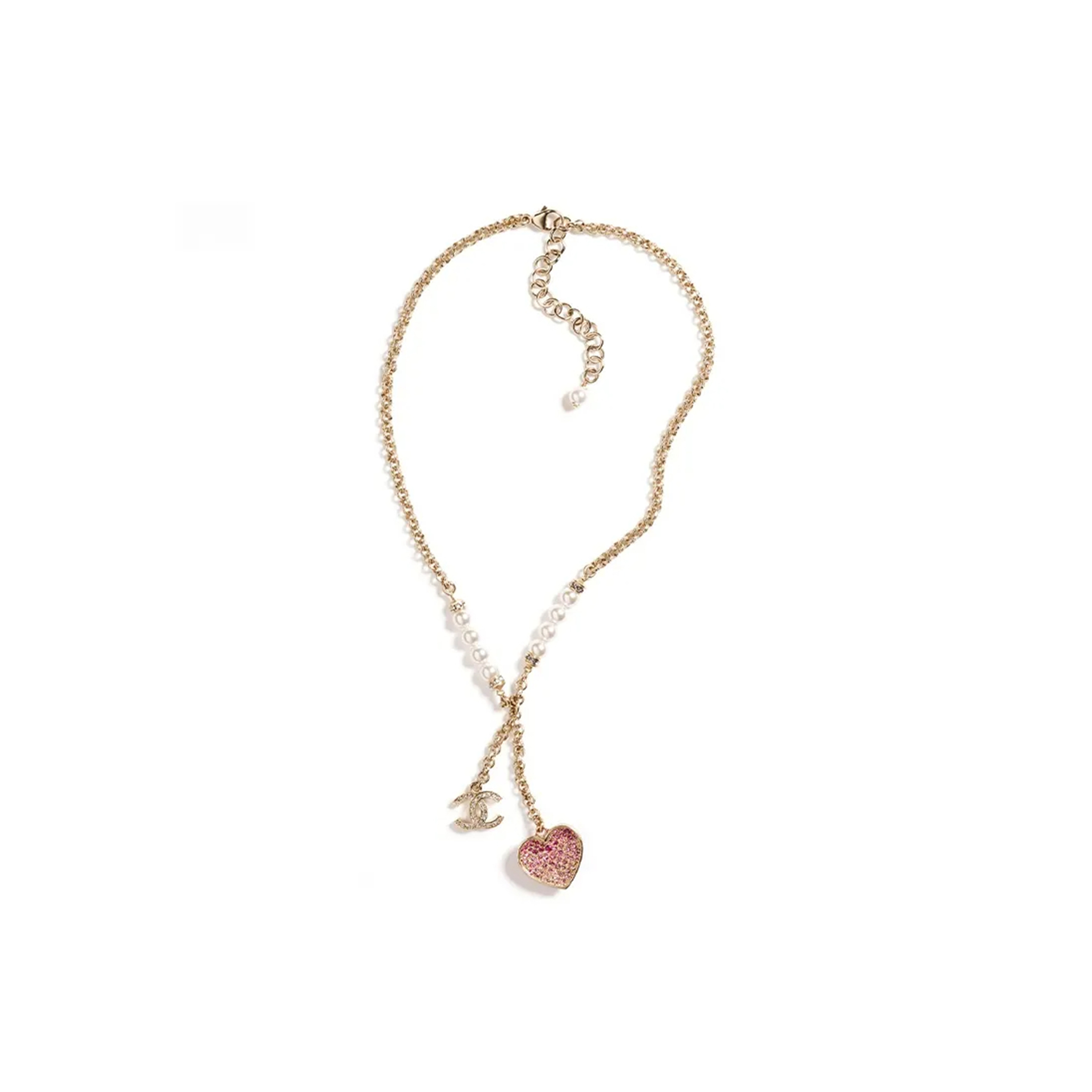 Ch**el CLASSIC GORGEOUS HEART NECKLACE ABA393 Master Quality