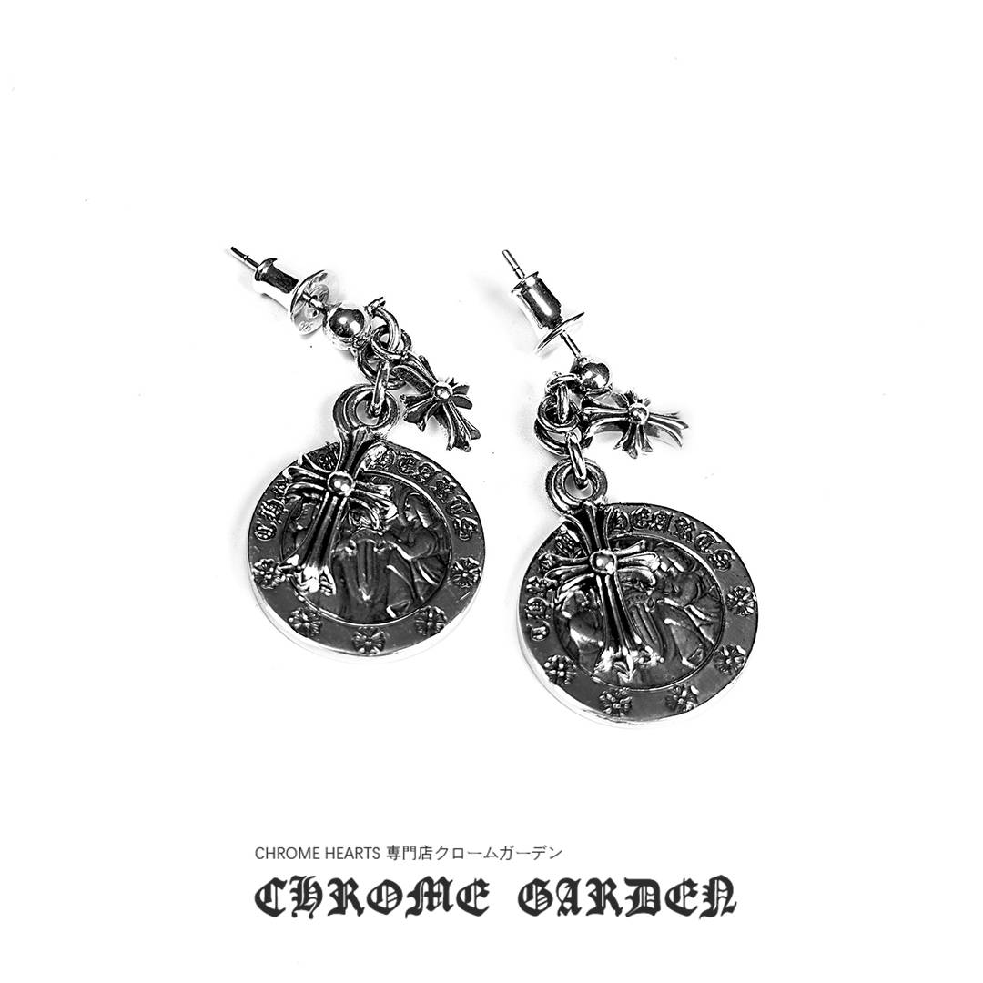 Ch*0me He**ts CROSS ANGEL MEDALLION EARRING Master Quality