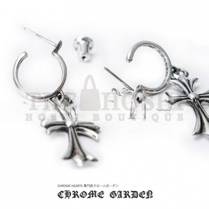 Ch*0me He**ts TINY CROSS HOOP EARRING Master Quality
