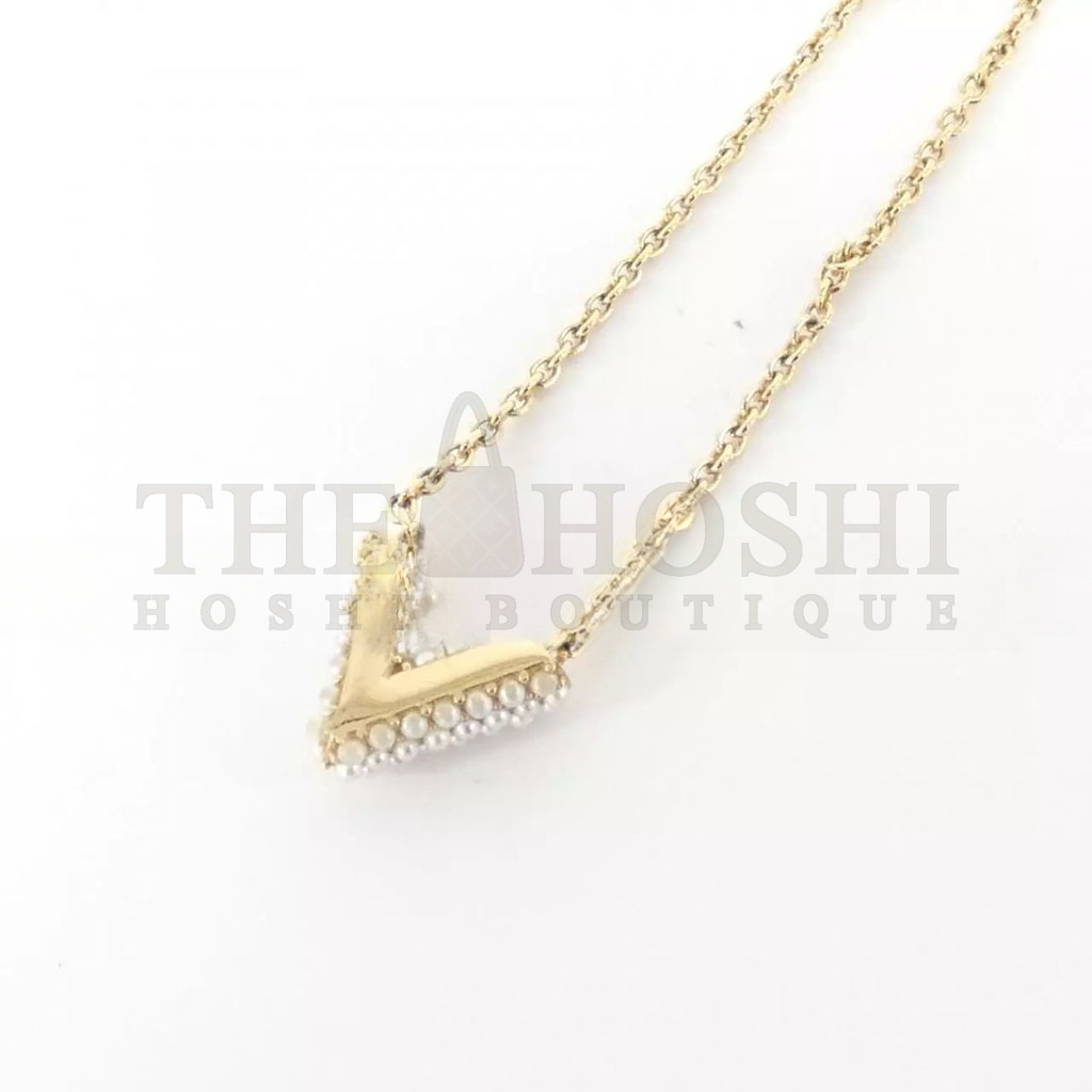 L0vis Vvtt0n COLLIER ESSENTIAL V PERLE NECKLACE M68358 Master Quality