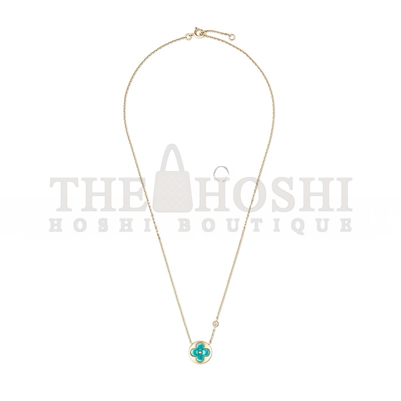 L0vis Vvtt0n COLOR BLOSSOM BB SUN PENDANT, YELLOWGOLD, AMAZONITE AND D1am0nd Q03793 Master Quality