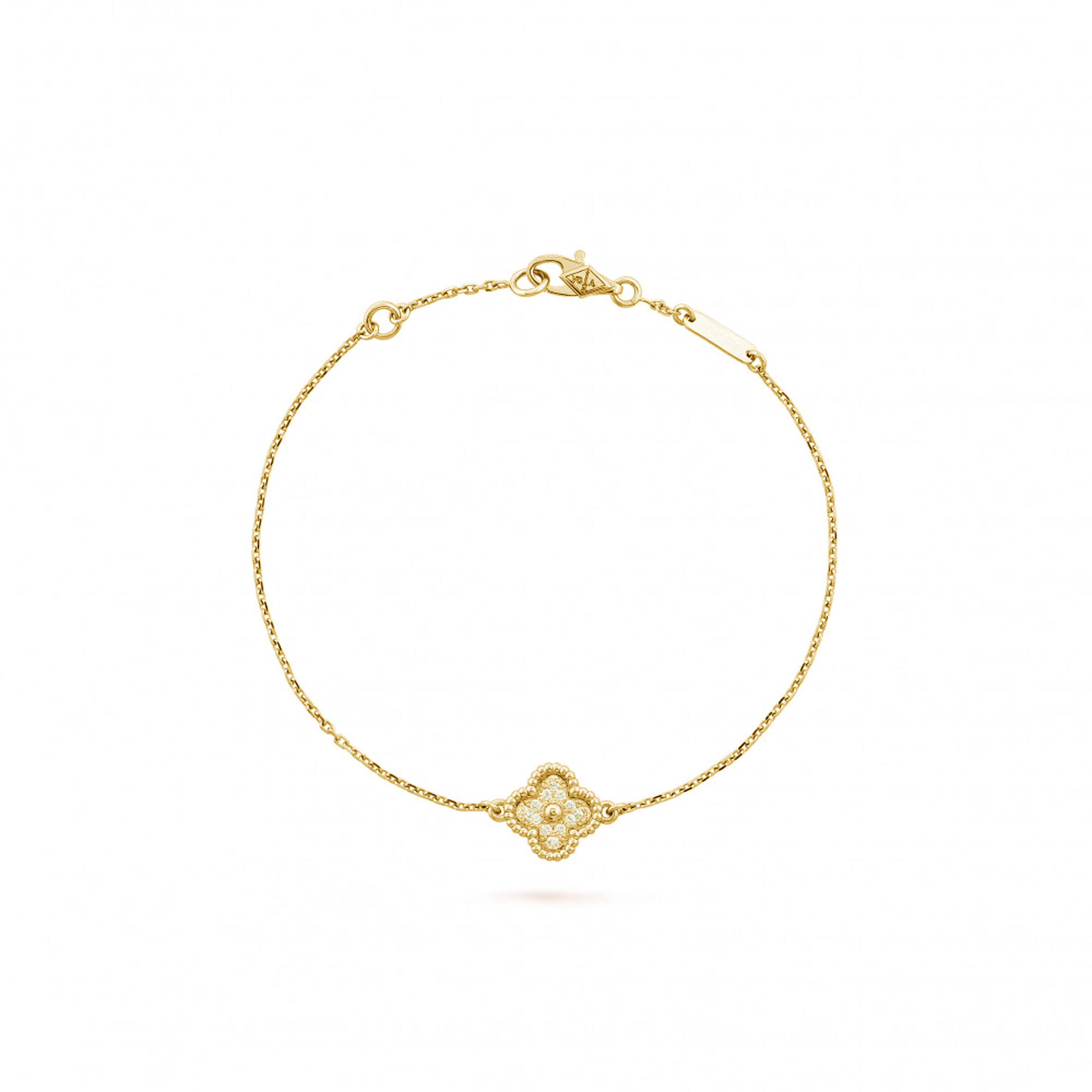 V*n Cl**f ARPELS SWEET ALHAMBRA BRACELET, 1 MOTIF - YELLOW GOLD, D1am0nd 856000 Master Quality