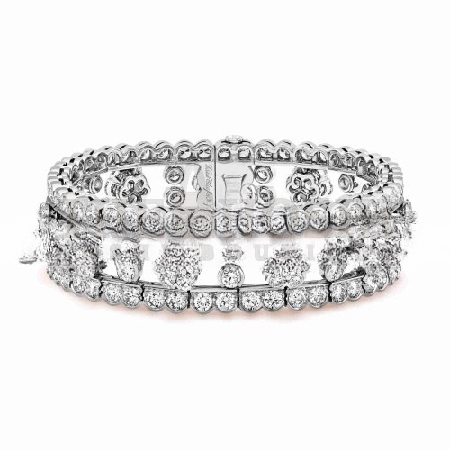V*n Cl**f ARPELS SNOWFLAKE BRACELET - PLATINUM, D1am0nd  VCARO3RH00 Master Quality
