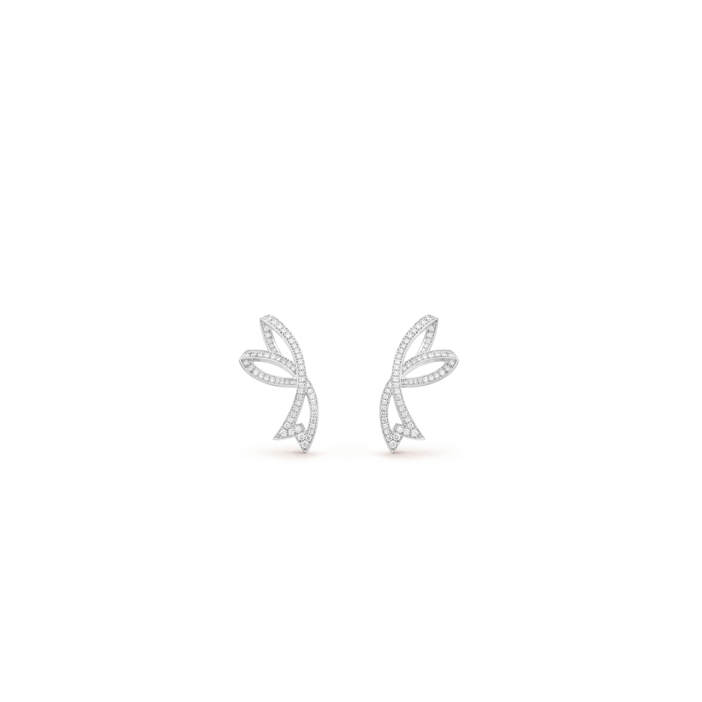 V*n Cl**f ARPELS CONTES D’HIVER EARRINGS - WHITE GOLD, D1am0nd  VCARP3J400 Master Quality