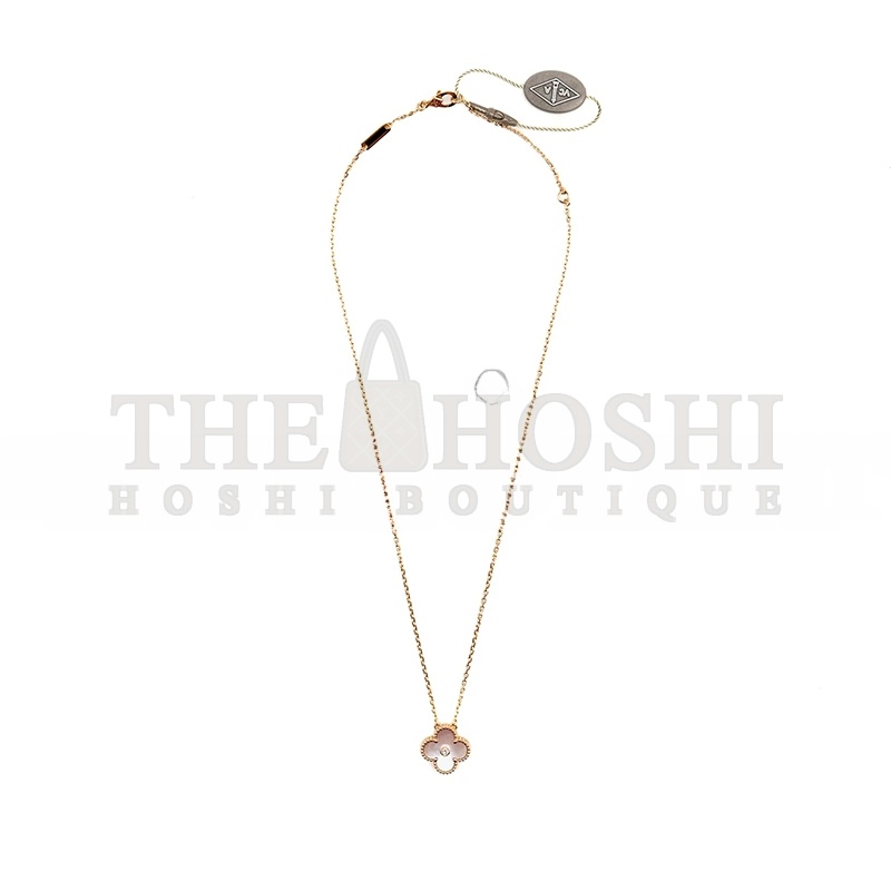 V*n Cl**f ARPELS 2025 HOLIDAY PENDANT PINK MOTHER OF PEARL ROSE GOLD Master Quality