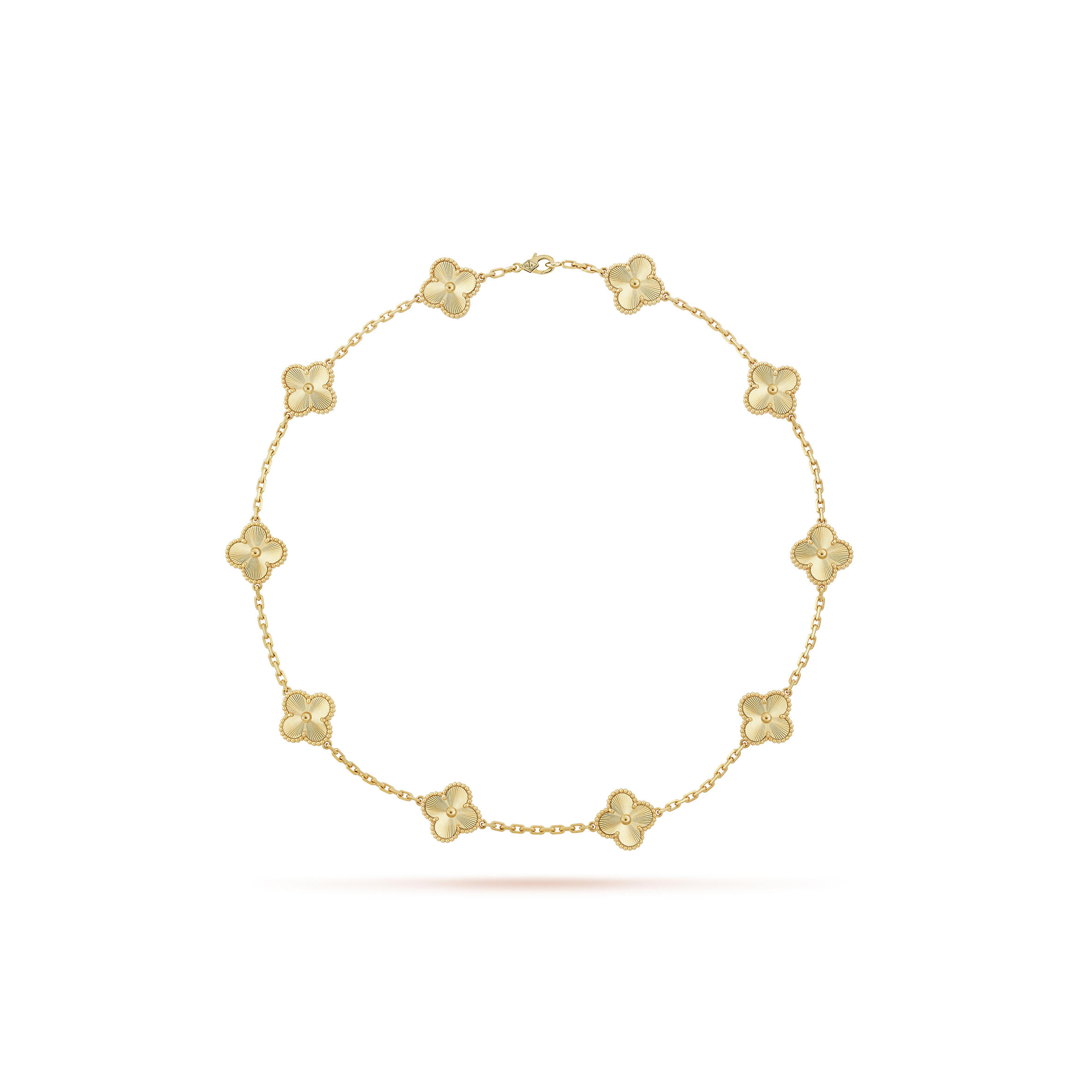 V*n Cl**f ARPELS VINTAGE ALHAMBRA NECKLACE, 10 MOTIFS - YELLOW GOLD  VCARP3JJ00 Master Quality