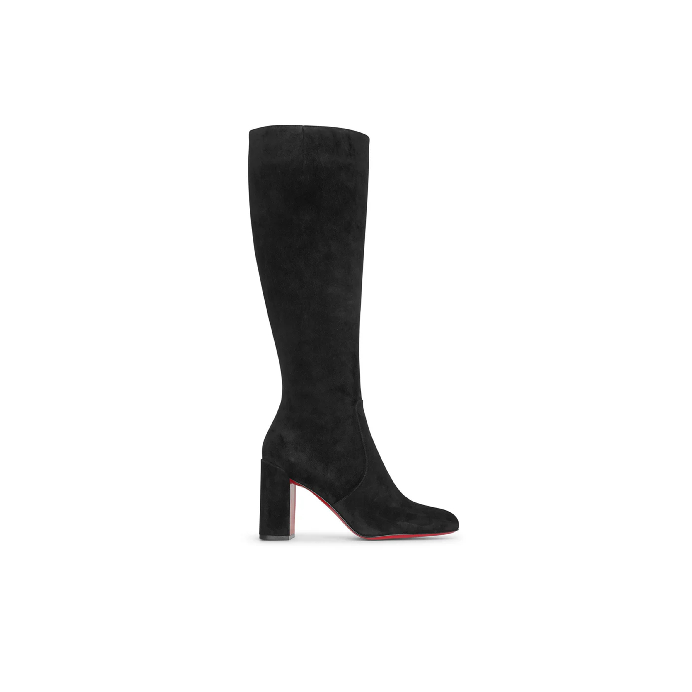 Chr1st1an LOUBOUTIN CAVALIKA 85 BLACK SUEDE BOOTS Master Quality