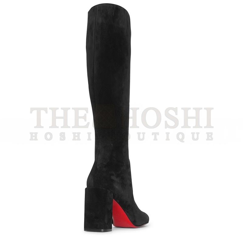 Chr1st1an LOUBOUTIN CAVALIKA 85 BLACK SUEDE BOOTS Master Quality