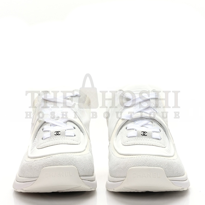 Ch**el SUEDE CALFSKIN FABRIC CC SNEAKERS 1245759 Master Quality