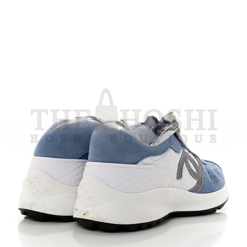 Ch**el SNEAKERS FABRIC &amp; SUEDE KIDSKIN BLUE &amp; WHITE G39074 Y55825 K4274 Master Quality