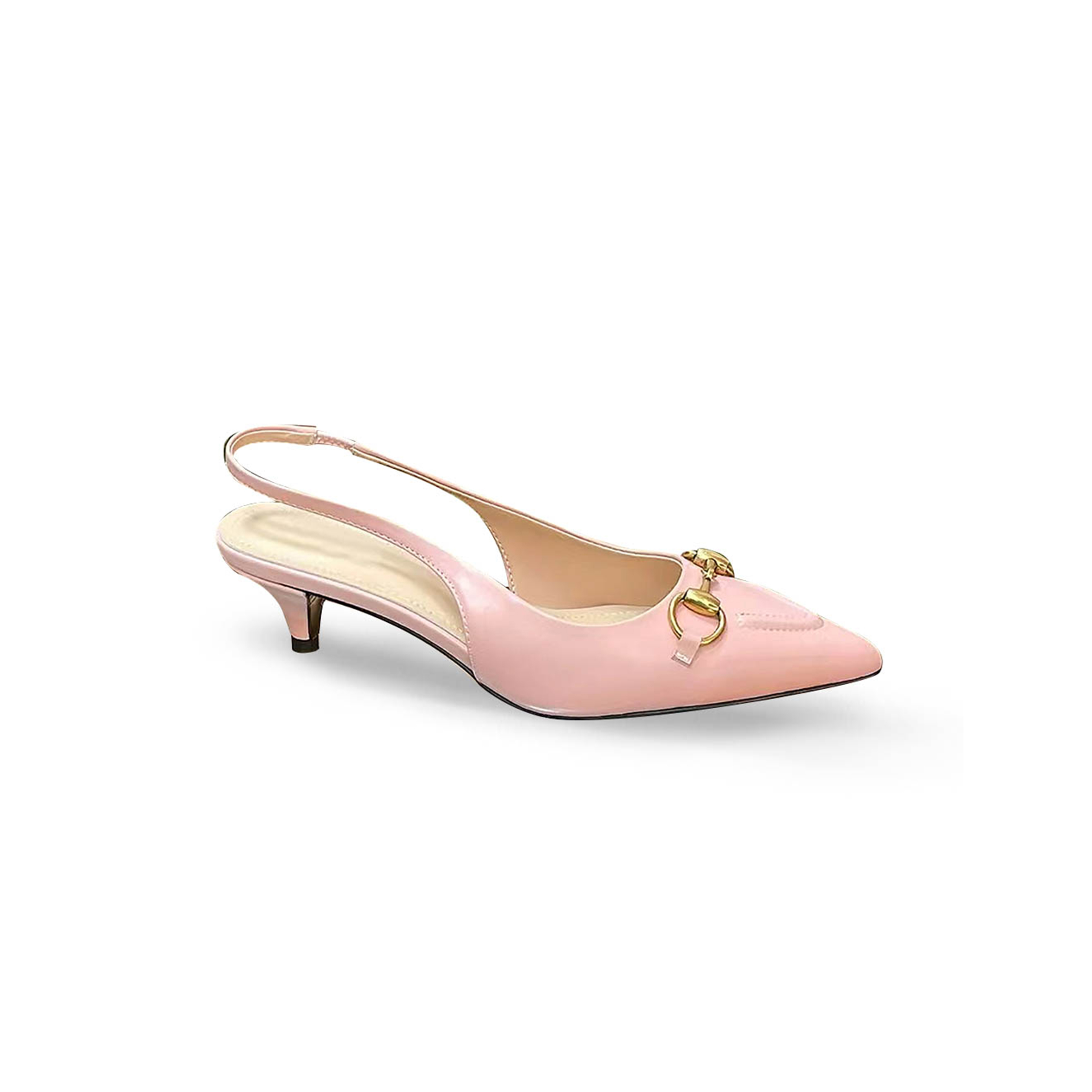 Gvc*1 LEATHER HORSEBIT SLINGBACK PUMPS Master Quality